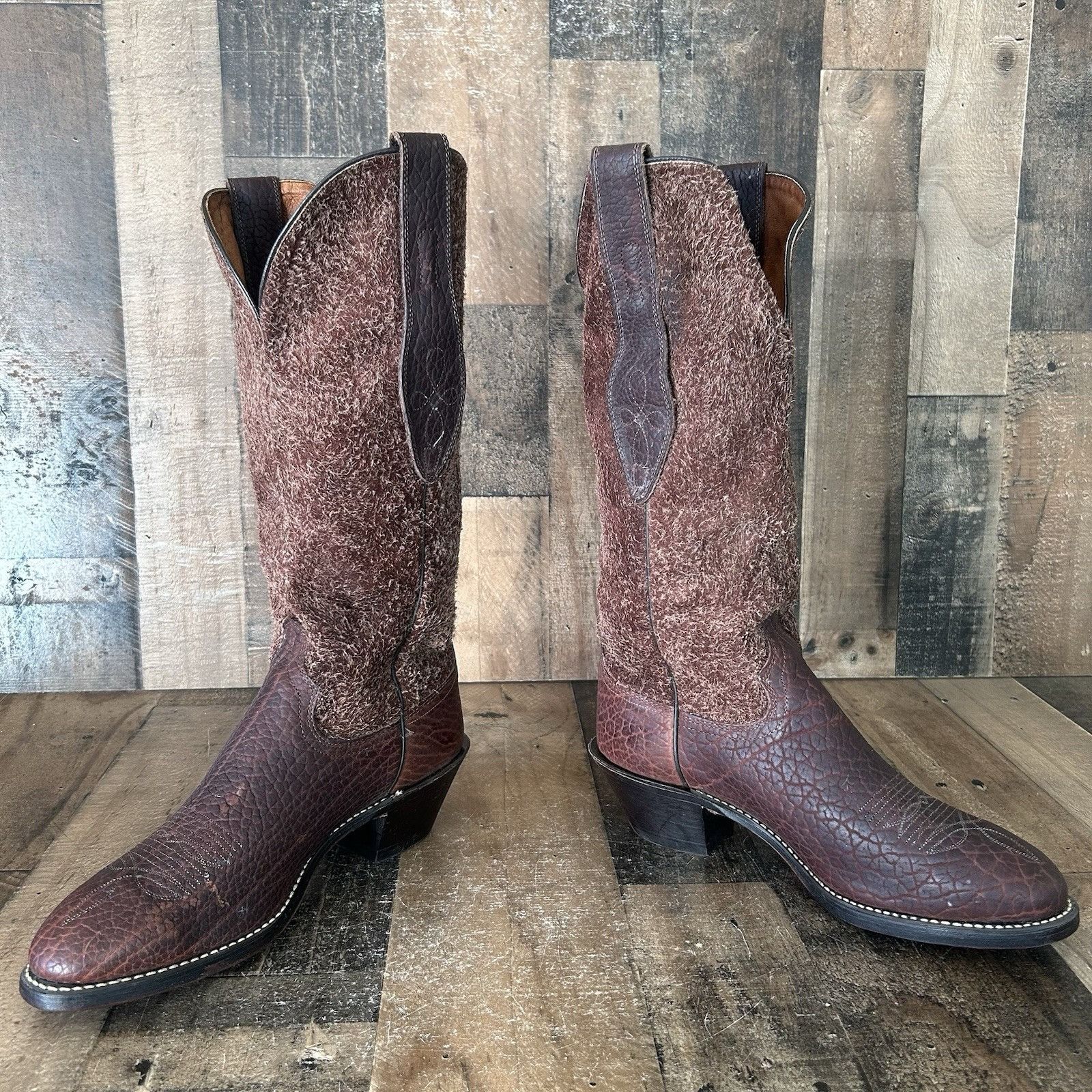 Acme Clothing Acme Vintage Tall Bullhide Mule Ear Cowboy Boots Mens 11 D Size US 11 / EU 44 - 4 Thumbnail