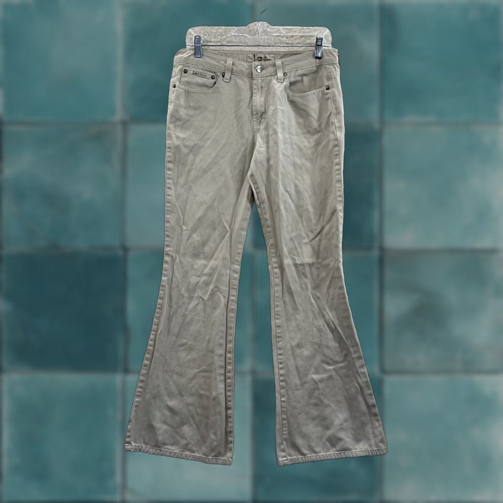 Vintage Y2K Vintage Lei Pants Jeans 12 Beiac Khaki Tan Beige Mid Rise Bootcut Flare Jeans Pant Size 34" / US 12 / IT 48 - 1 Thumbnail