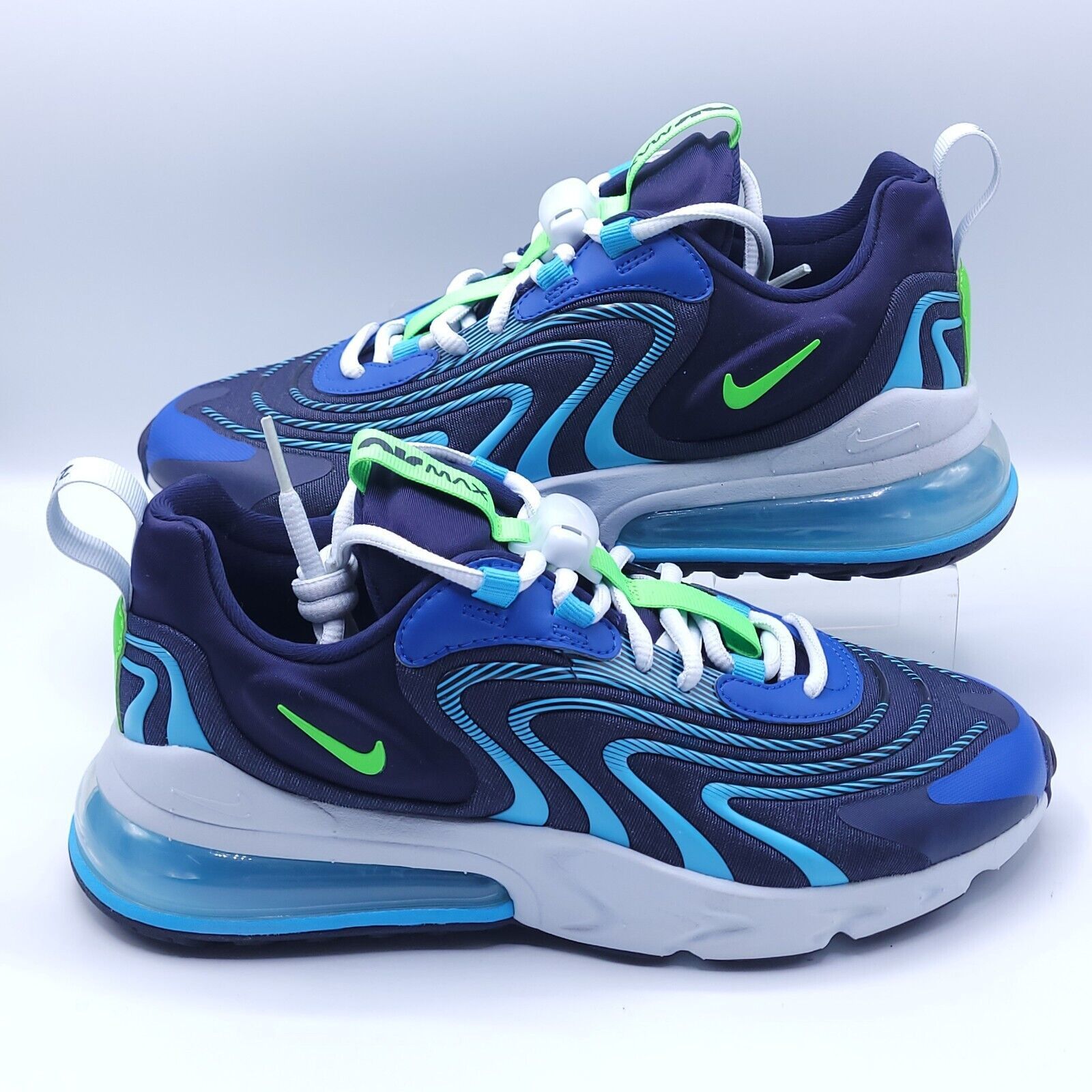 Nike Nike Air Max 270 React Shoe Men Size 7 CJ0579-400 Blue White Size US 7 / EU 40 - 6 Thumbnail