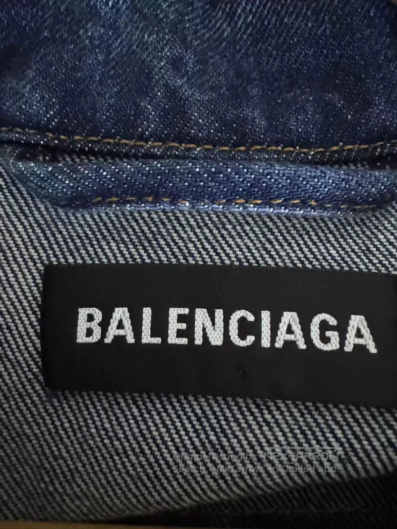 Balenciaga balenciaga denim jacket with logo. Size US XXL / EU 58 / 5 - 4 Thumbnail