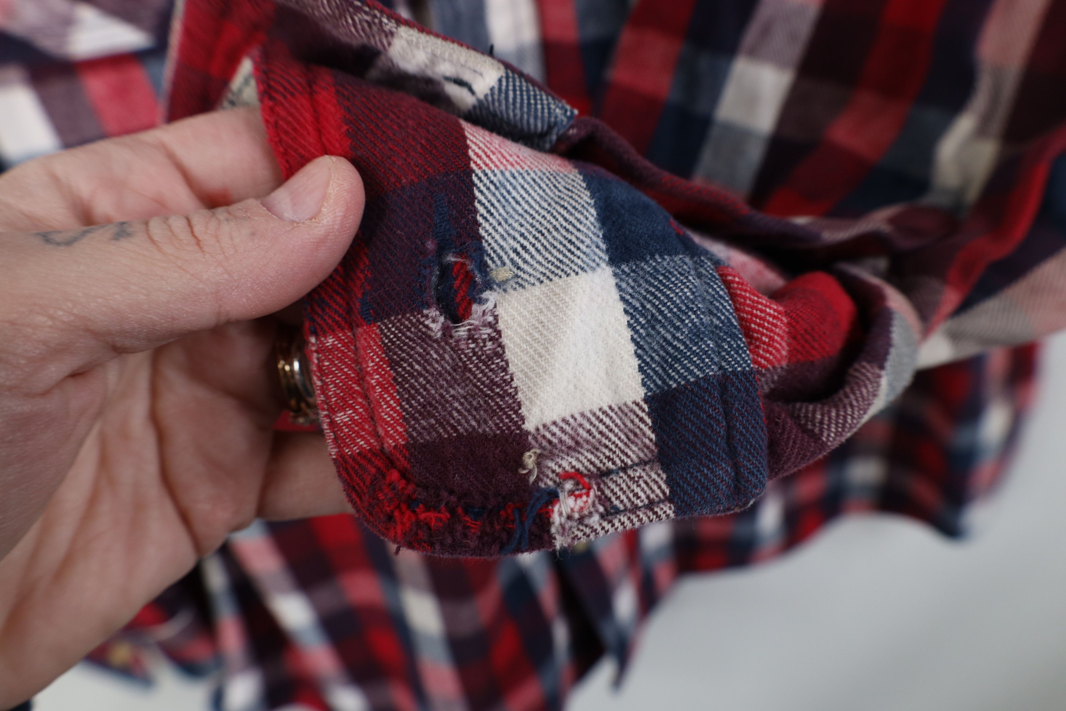 FiveBrother Vintage 90s Five Brother Flannel Button Shirt Plaid Size US XXL / EU 58 / 5 - 6 Thumbnail