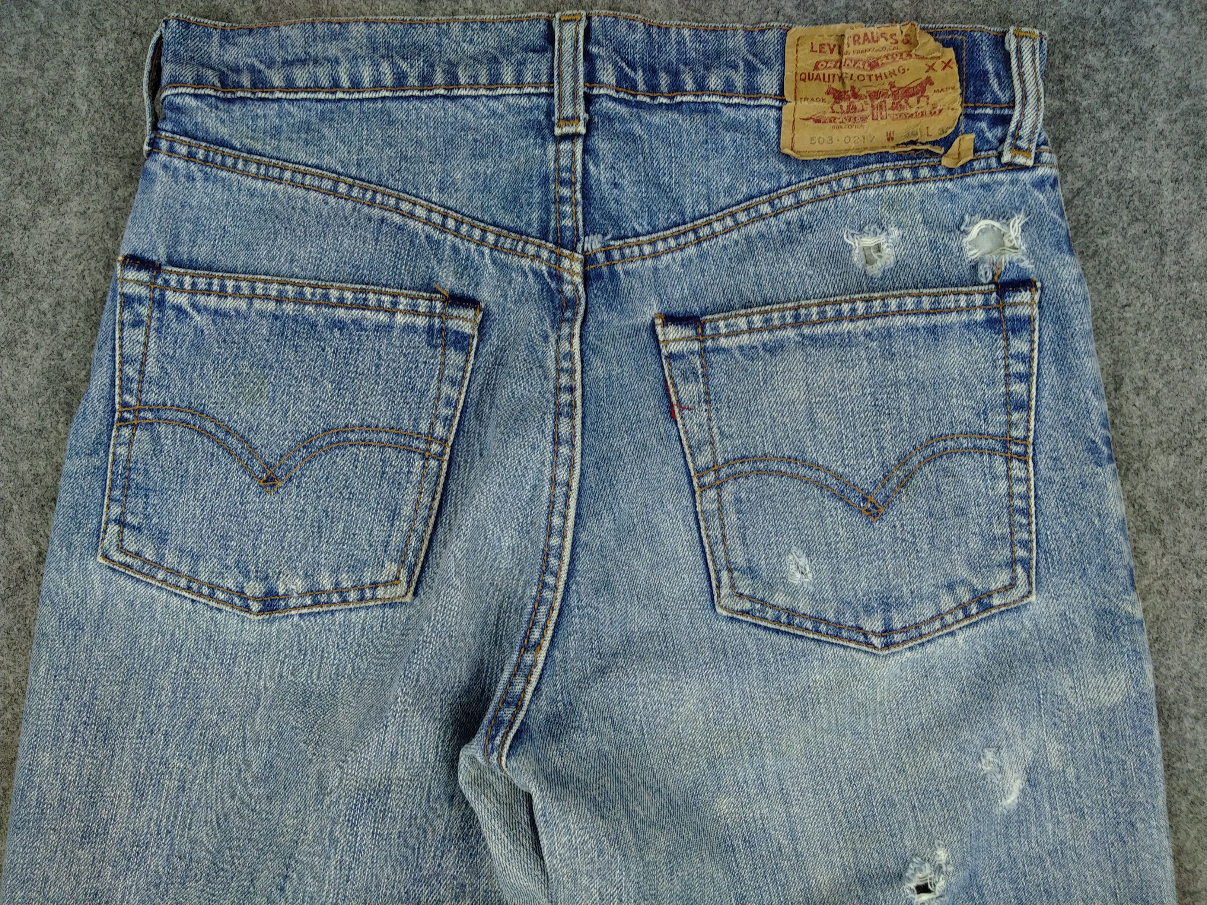 Levi's Blue Wash Vintage Levi's 503 Jeans 30x32 Denim -JN1053 Size US 30 / EU 46 - 4 Thumbnail