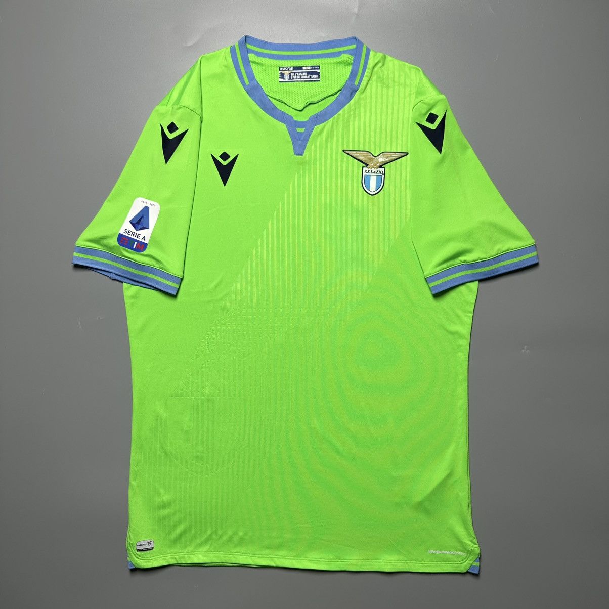 Macron LAZIO MACRON 2020/2021 FOOTBALL AWAY JERSEY #17 IMMOBILE Size US XL / EU 56 / 4 - 2 Thumbnail