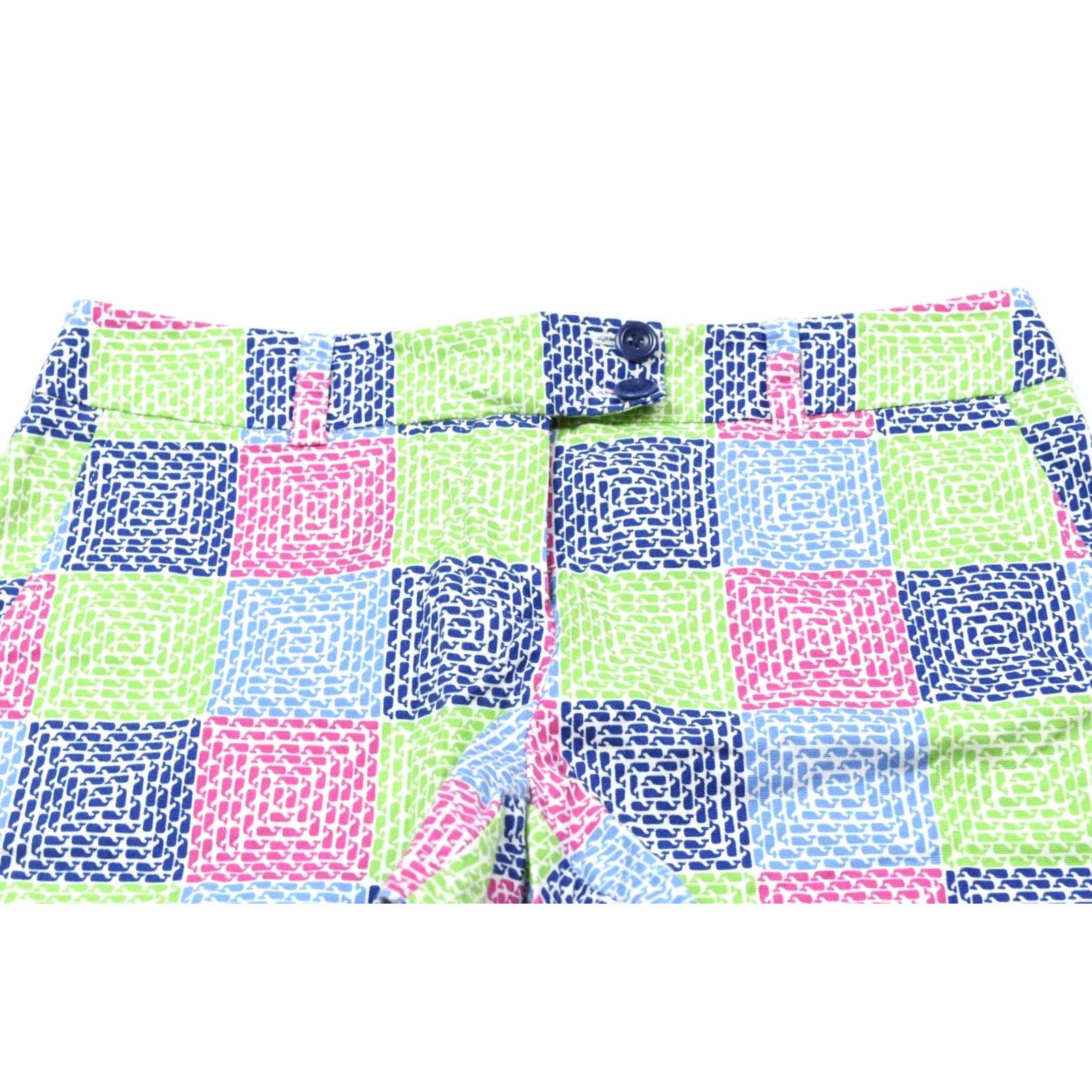 Vineyard Vines Vineyard Vines Patchwork Print Shorts Womens 4 Whale Cotton Classic Preppy Size 27" / US 4 / IT 40 - 3 Thumbnail