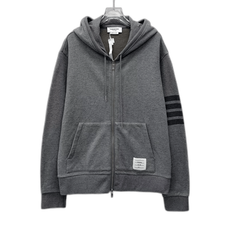 Thom Browne Thom Browne Gray Classic Hoodie Jacket Size L / US 10 / IT 46 - 1 Thumbnail