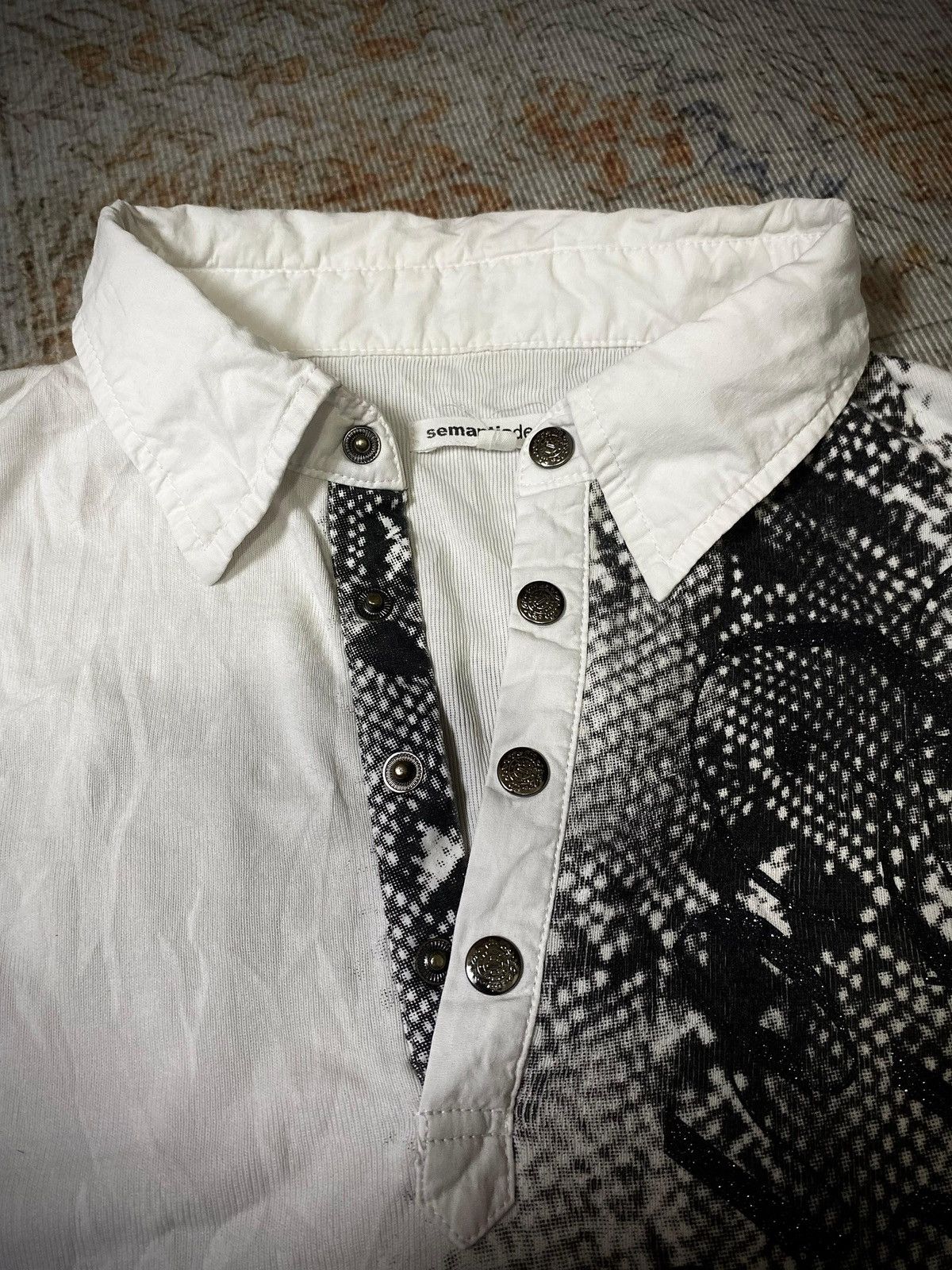 semanticdesign Archive Semantic Design Snake Skin Polo Shirt Size US M / EU 48-50 / 2 - 3 Thumbnail