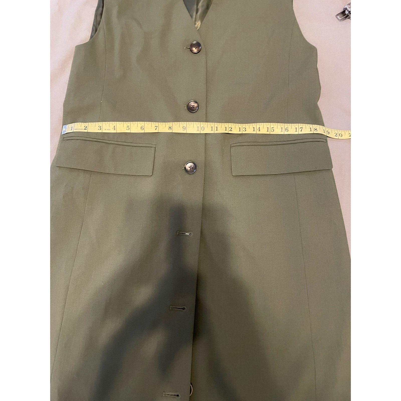 Gap Gap Women - LONG OVERSIZED TAILORED VEST / Green / S / NWOT Size S / US 4 / IT 40 - 6 Thumbnail