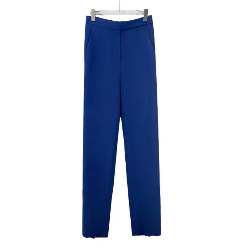 Max Mara MaxMara Relaxed Blue Women's Pants 0089 Size 28" / US 6 / IT 42 - 1 Thumbnail