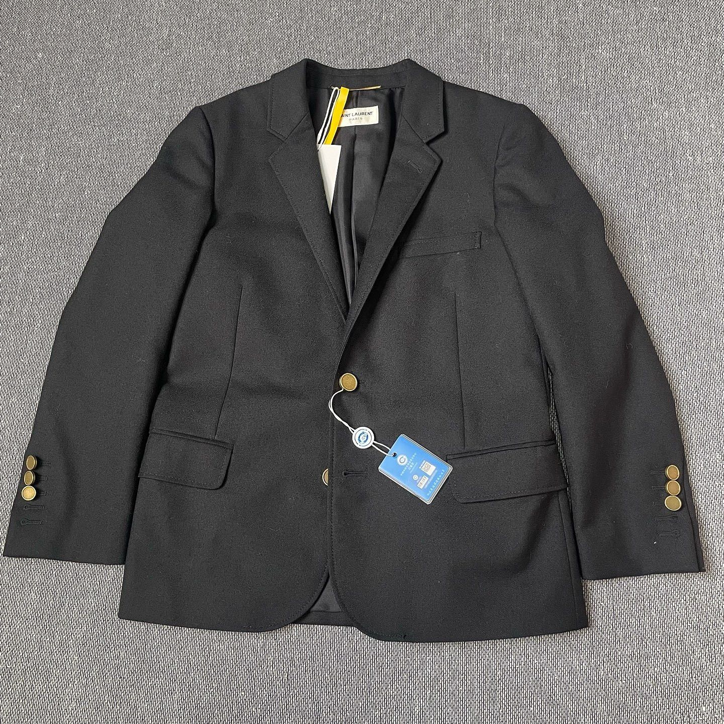 Saint Laurent Paris Saint Laurent Gold Button Blazer Size 36 Size XS / US 0-2 / IT 36-38 - 1 Thumbnail