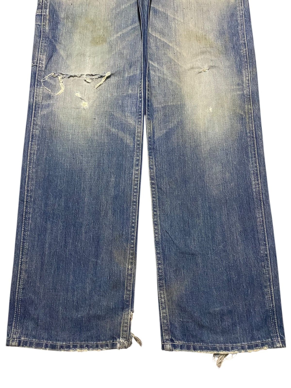 Junya Watanabe × Lacoste Vintage Lacoste Japan Faded Wash Distressed Baggy Jeans Size US 31 - 5 Thumbnail