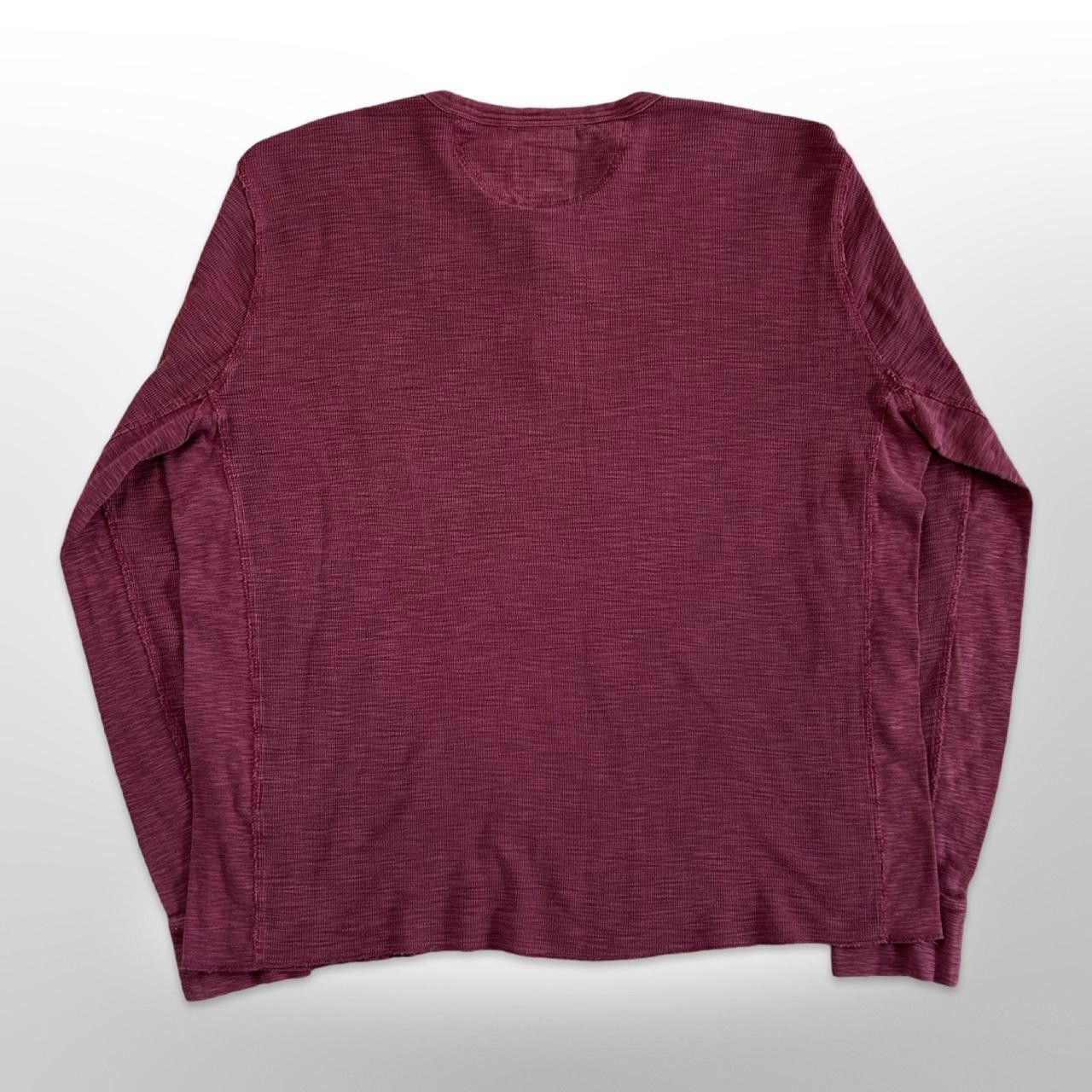 Lucky Brand Vintage Lucky Brand Maroon Faded Long Sleeve Henley Size US XXL / EU 58 / 5 - 3 Thumbnail