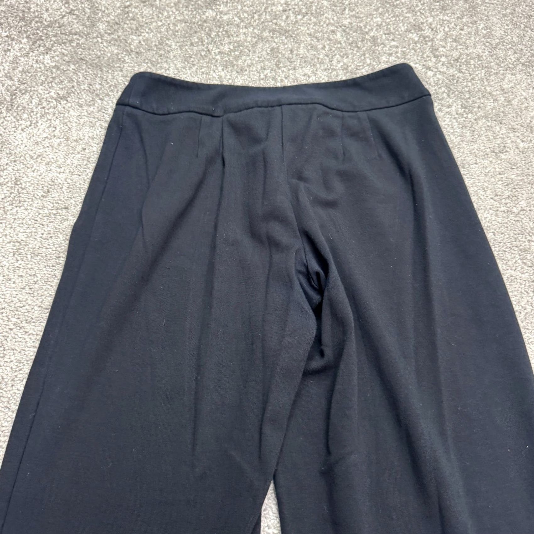 J.Crew Chico's Wide Leg Trouser Dress Pants Womens 0 Short Black Mid Rise Stretch Work Size 32" / US 10 / IT 46 - 5 Thumbnail