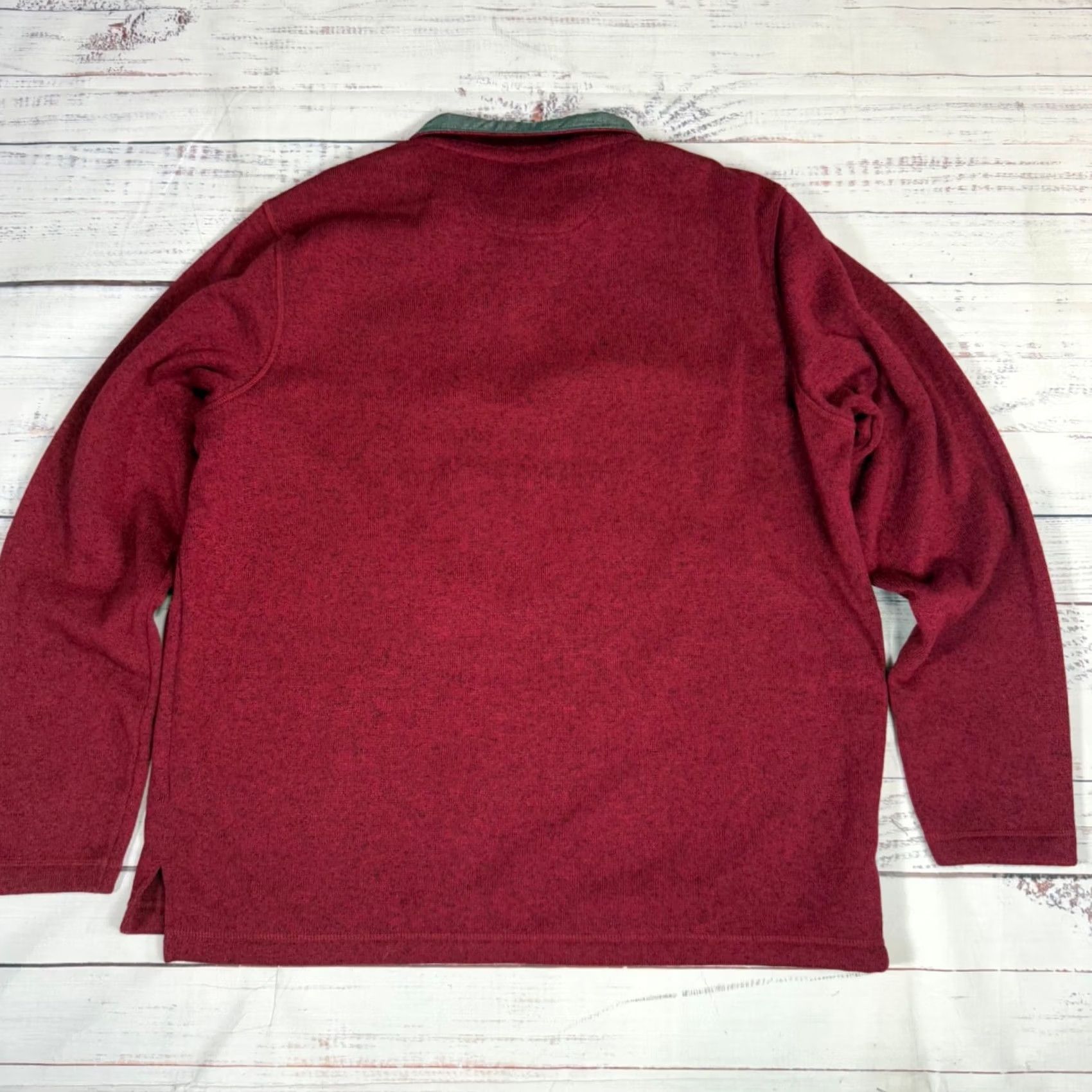 Wrangler Wrangler Mens George Strait 1/4 Zip Fleece Pullover L Red Sweatshirt Long Sleeve Size US L / EU 52-54 / 3 - 4 Thumbnail
