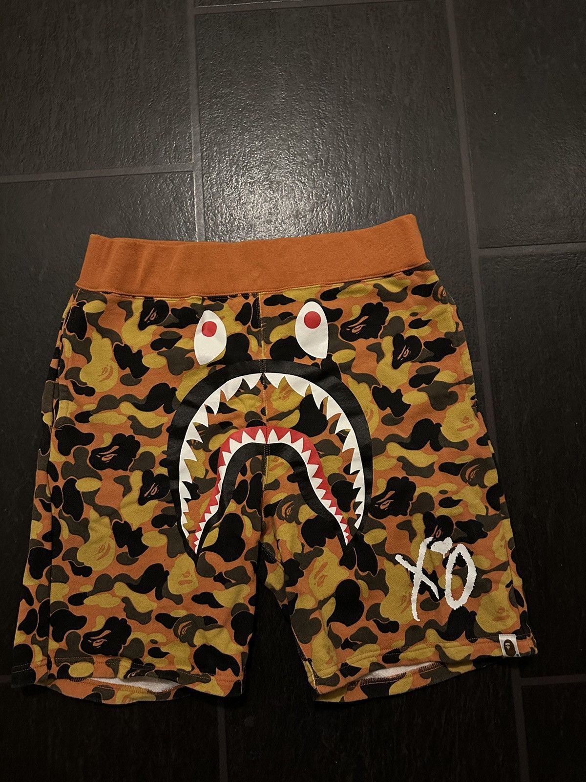 Image of Bape Camo Yellow Shorts X The Weeknd Xo, Men's (Size 33)