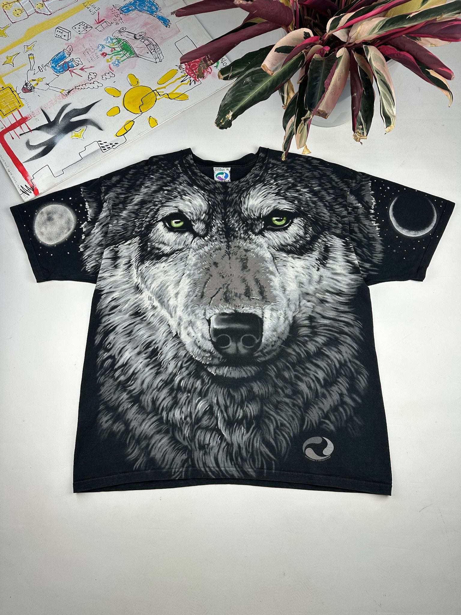 Liquid Blue Vintage 1996 Liquid Blue Wolf All Over Print Tee Size US XL / EU 56 / 4 - 1 Thumbnail