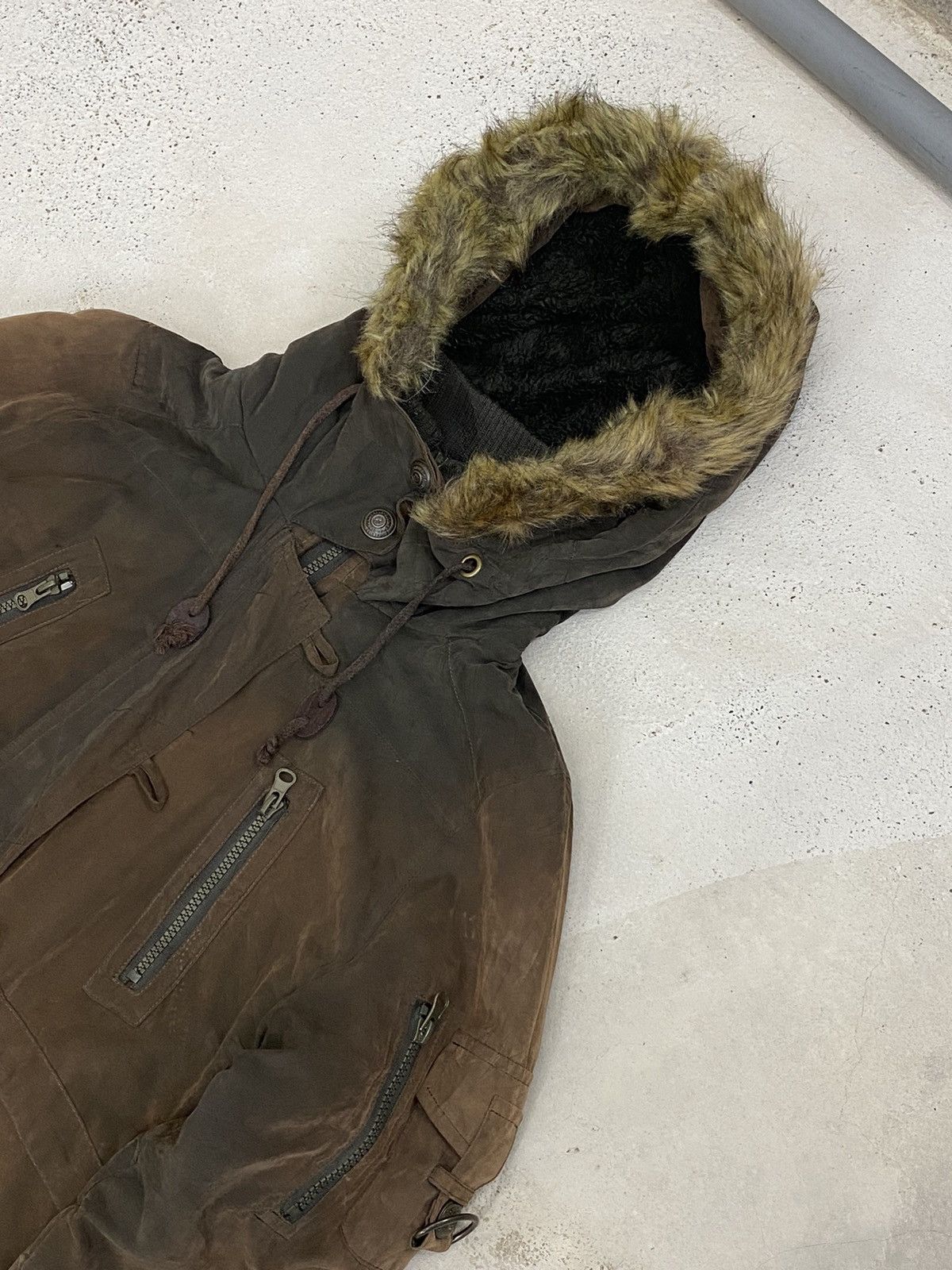 If Six Was Nine Vintage Japan C'estbien Vous Wool Fur Sunfaded Parka Jacket Size US S / EU 44-46 / 1 - 4 Thumbnail