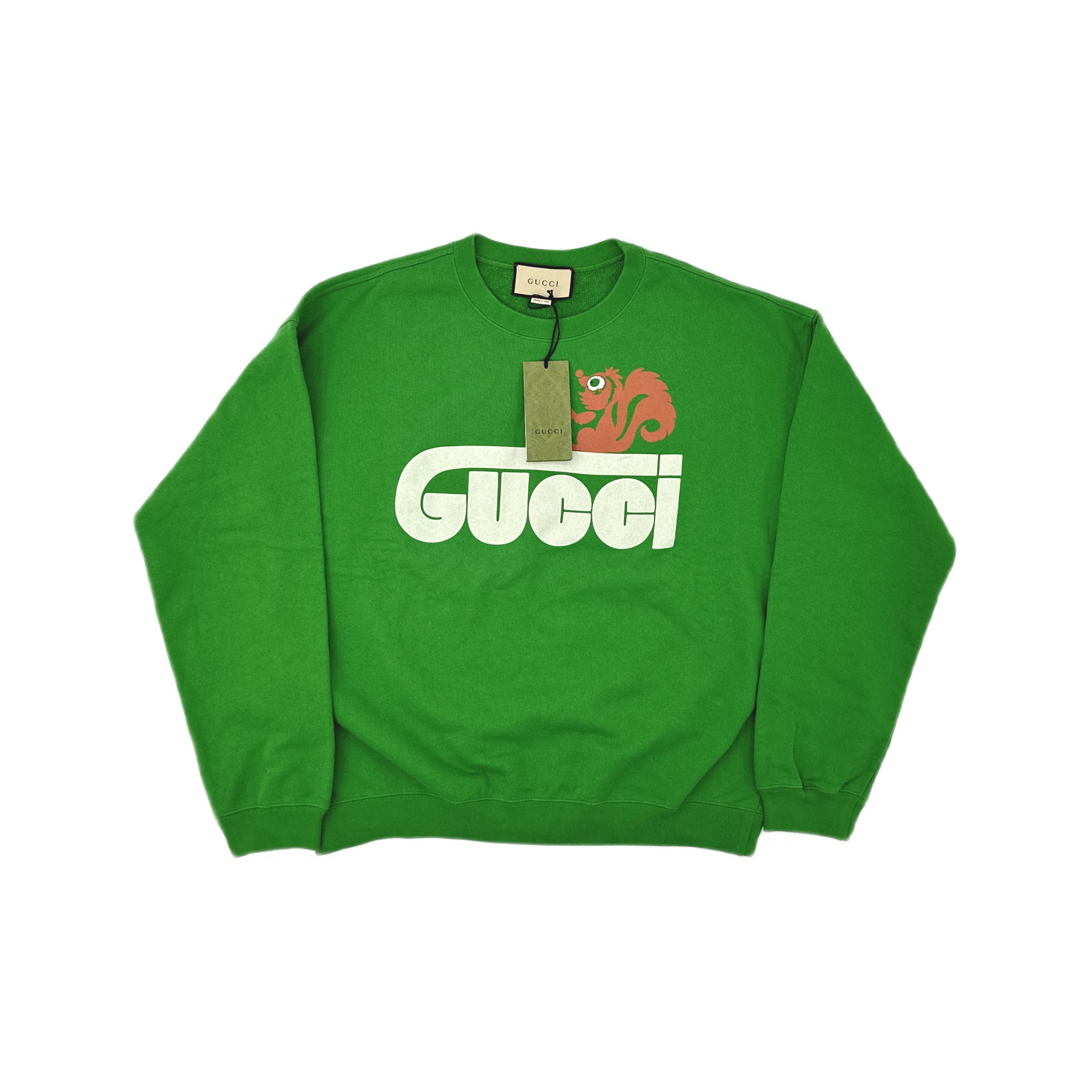 Gucci Gucci Squirrel Logo Sweatshirt Size L Size US L / EU 52-54 / 3 - 1 Thumbnail