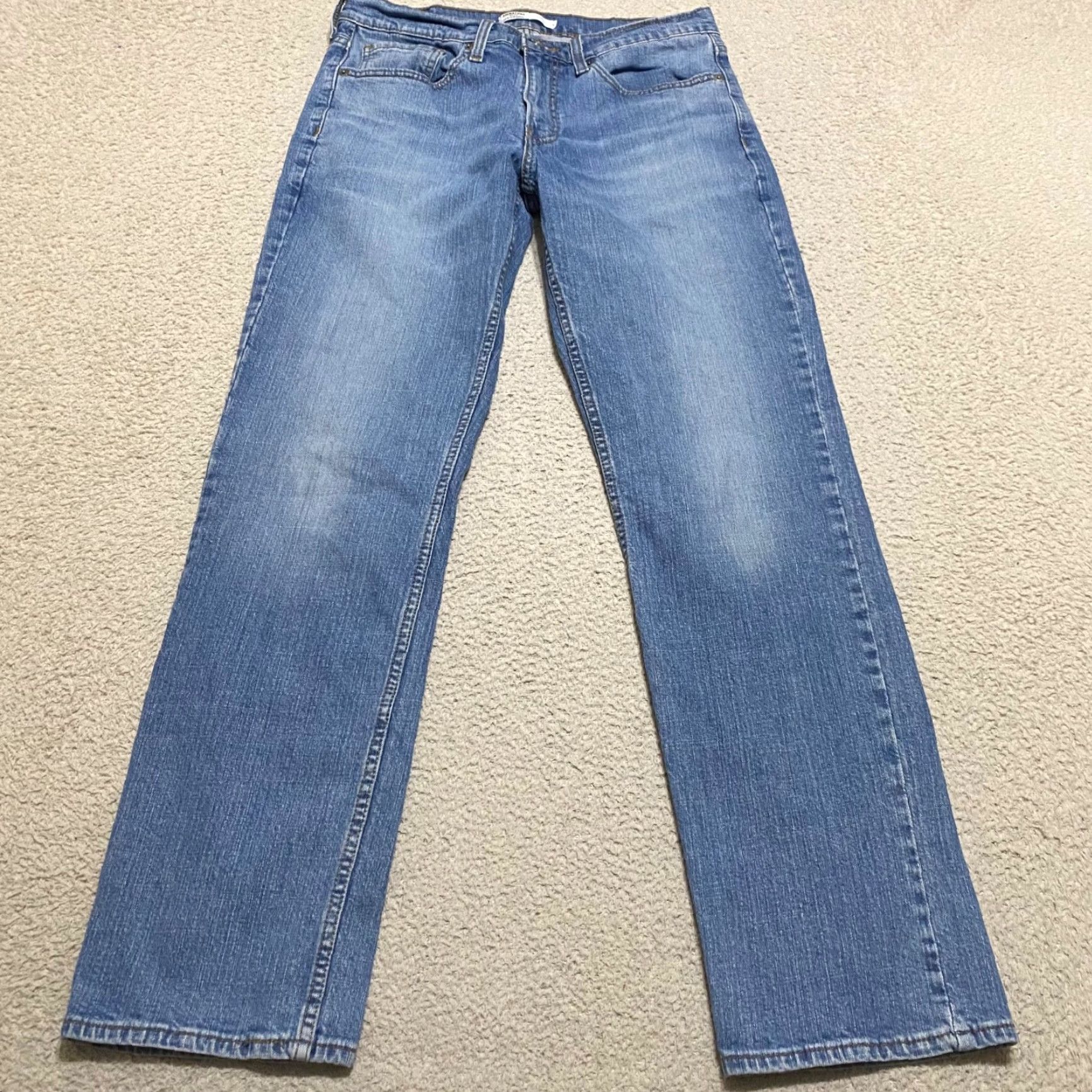 Levi's Levi's Signature Mens Jeans Blue Denim Medium Wash Straight Mid Rise 32x32 5-Pocket Regular Waist Size US 32 / EU 48 - 2 Thumbnail