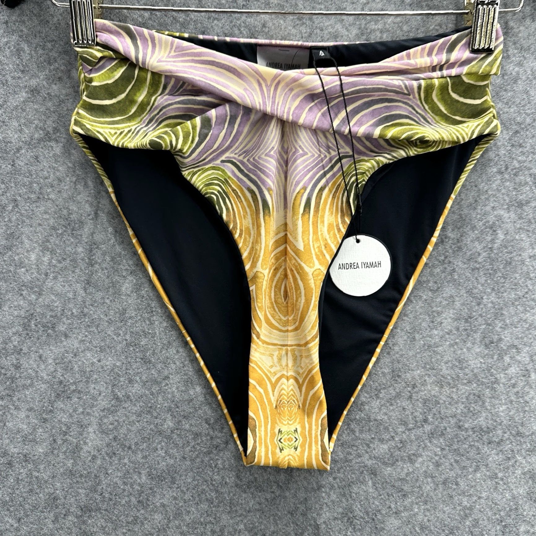 Vintage Andrea Iyamah Akacia Bikini Bottom Womens Small Abstract Woodgrain Print New Size 28" / US 6 / IT 42 - 2 Thumbnail