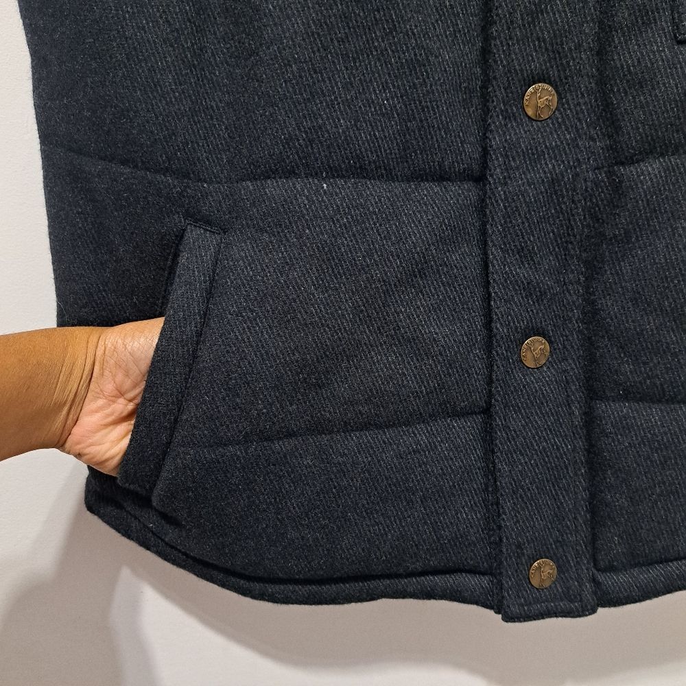Kane & Unke Kane & Unke Quilted Puffer Mens Preppy Wool Vest Snap Button Large Dark Navy Size US L / EU 52-54 / 3 - 14 Thumbnail