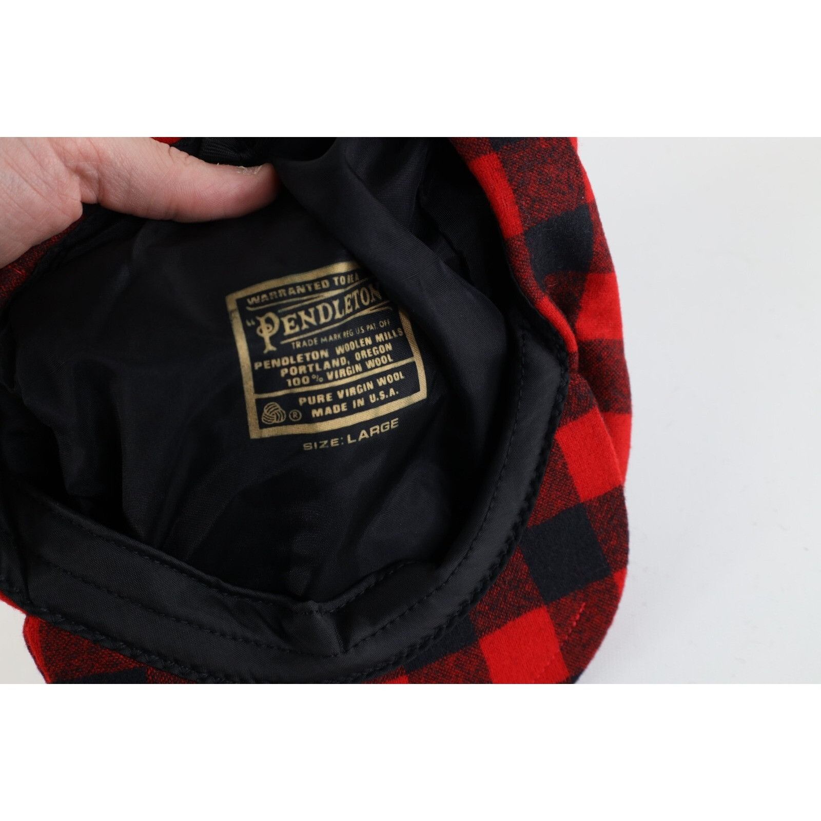 Pendleton Vintage 70s Pendleton Virgin Wool Newsboy Cabbie Hat Cap Size ONE SIZE - 6 Thumbnail