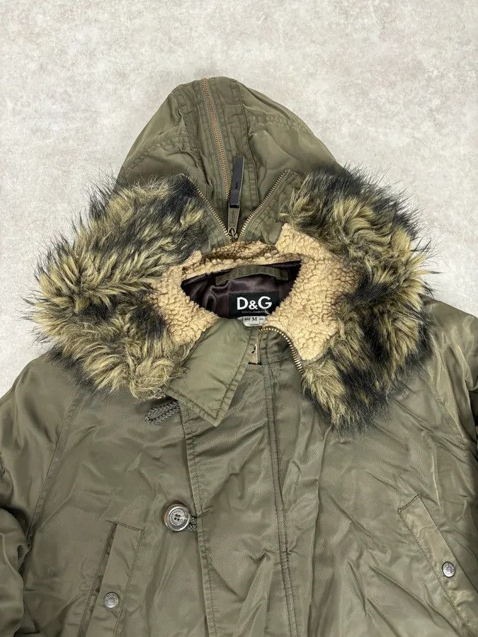 Dolce & Gabbana AW2003 Dolce & Gabbana Military Green Hooded Long Aviator Jacket Size US M / EU 48-50 / 2 - 5 Thumbnail