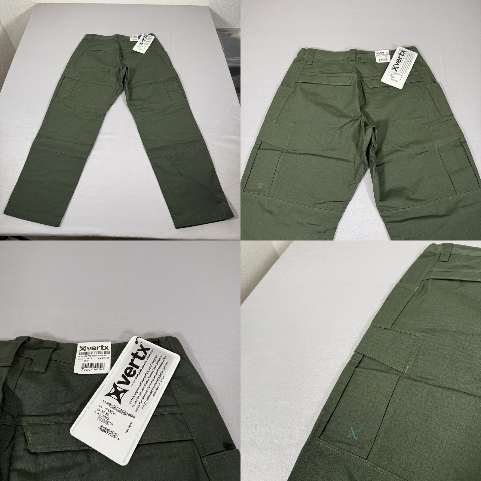 Doublet Vertx Mens Cargo Pants 36x32 Green Duty Ripstop Straight Leg Regular Fit Size US 36 / EU 52 - 9 Thumbnail
