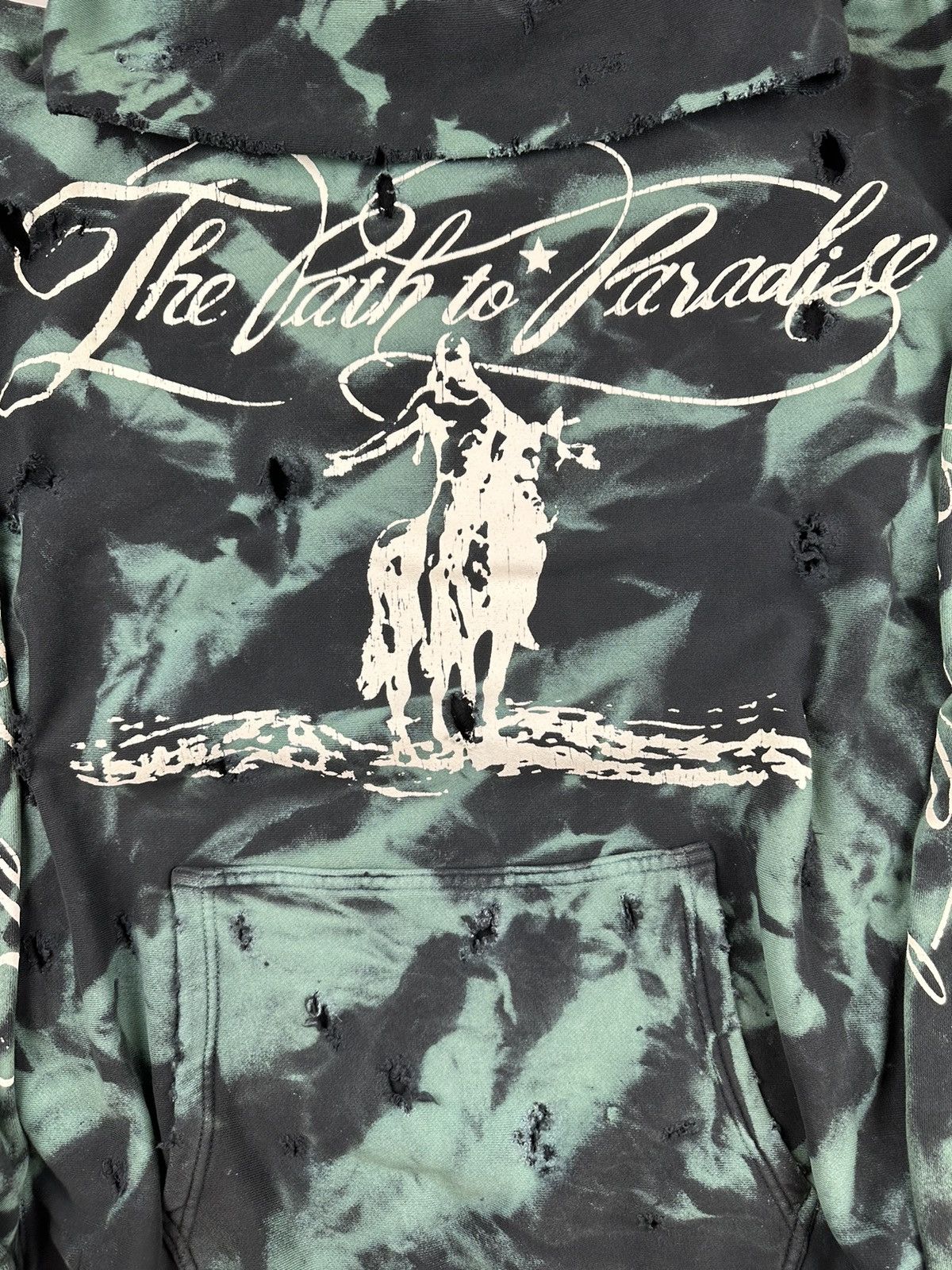 HELLSTAR Hellstar Green Marble Paradise Hoodie Size US XXL / EU 58 / 5 - 2 Thumbnail