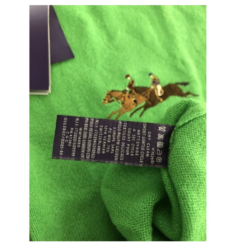 Ralph Lauren Purple Label RLPL 🇮🇹 Kelly green dual ponies cashmere crew XL NEW Size US XL / EU 56 / 4 - 12 Thumbnail