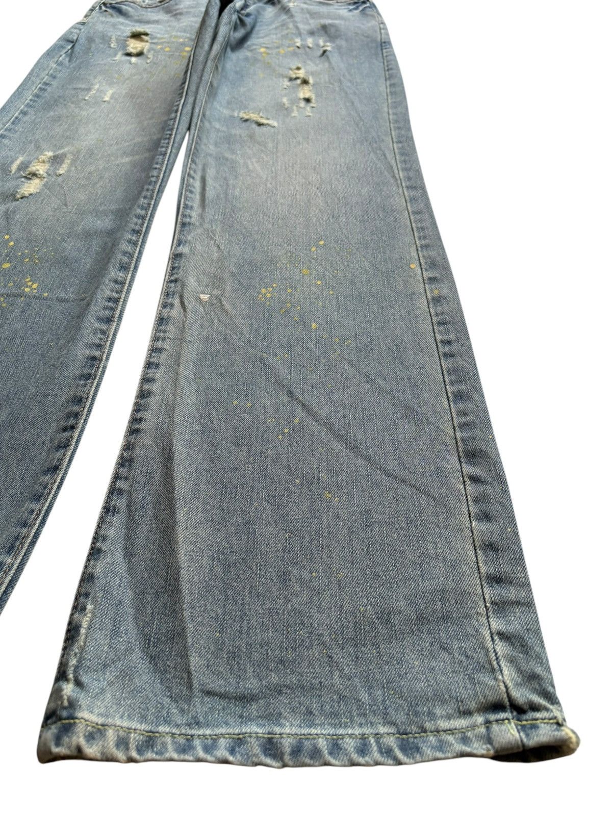 Abercrombie & Fitch Vintage Abercrombie Faded Wash Splattered Bootcut Jeans Size US 31 - 7 Thumbnail