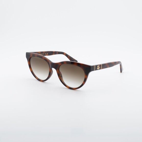 Gucci Gucci GG0763S 002 Sunglasses Havana Cat Eye Frame Size ONE SIZE - 1 Thumbnail