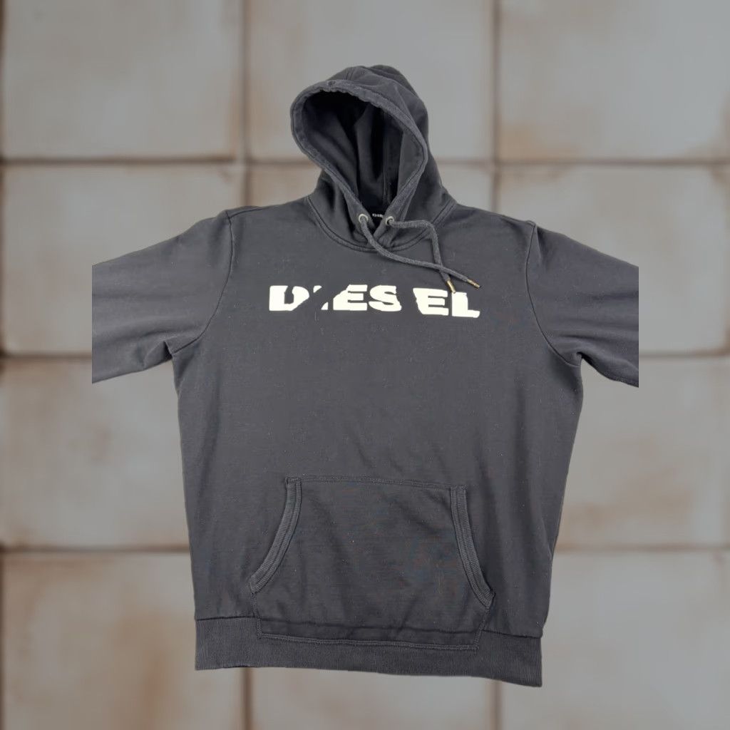 Diesel Diesel Hoodie Pullover Men M Black Logo Sweatshirt Size Medium Vintage No Size US M / EU 48-50 / 2 - 1 Thumbnail