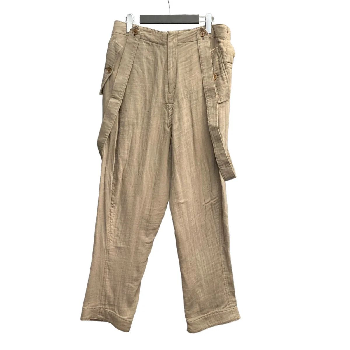 image of Yohji Yamamoto Pour Homme 08Ss Worker Pants in Beige, Men's (Size 31)