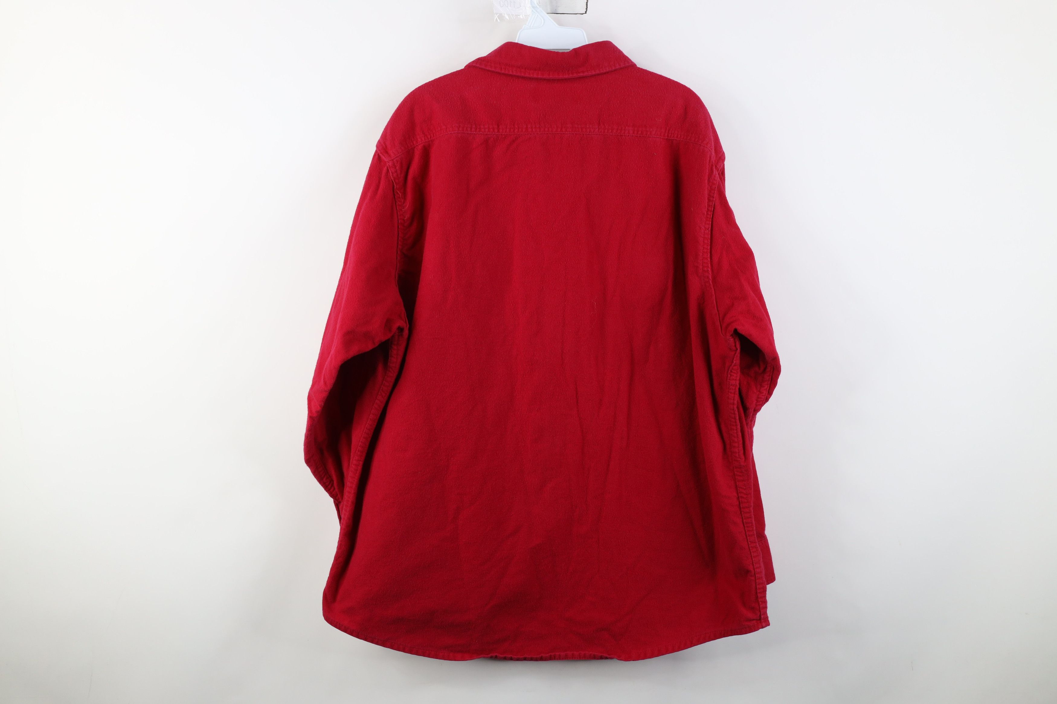 Vintage Vintage 90s Streetwear Cloth Collared Button Shirt Red USA Size US XL / EU 56 / 4 - 10 Thumbnail