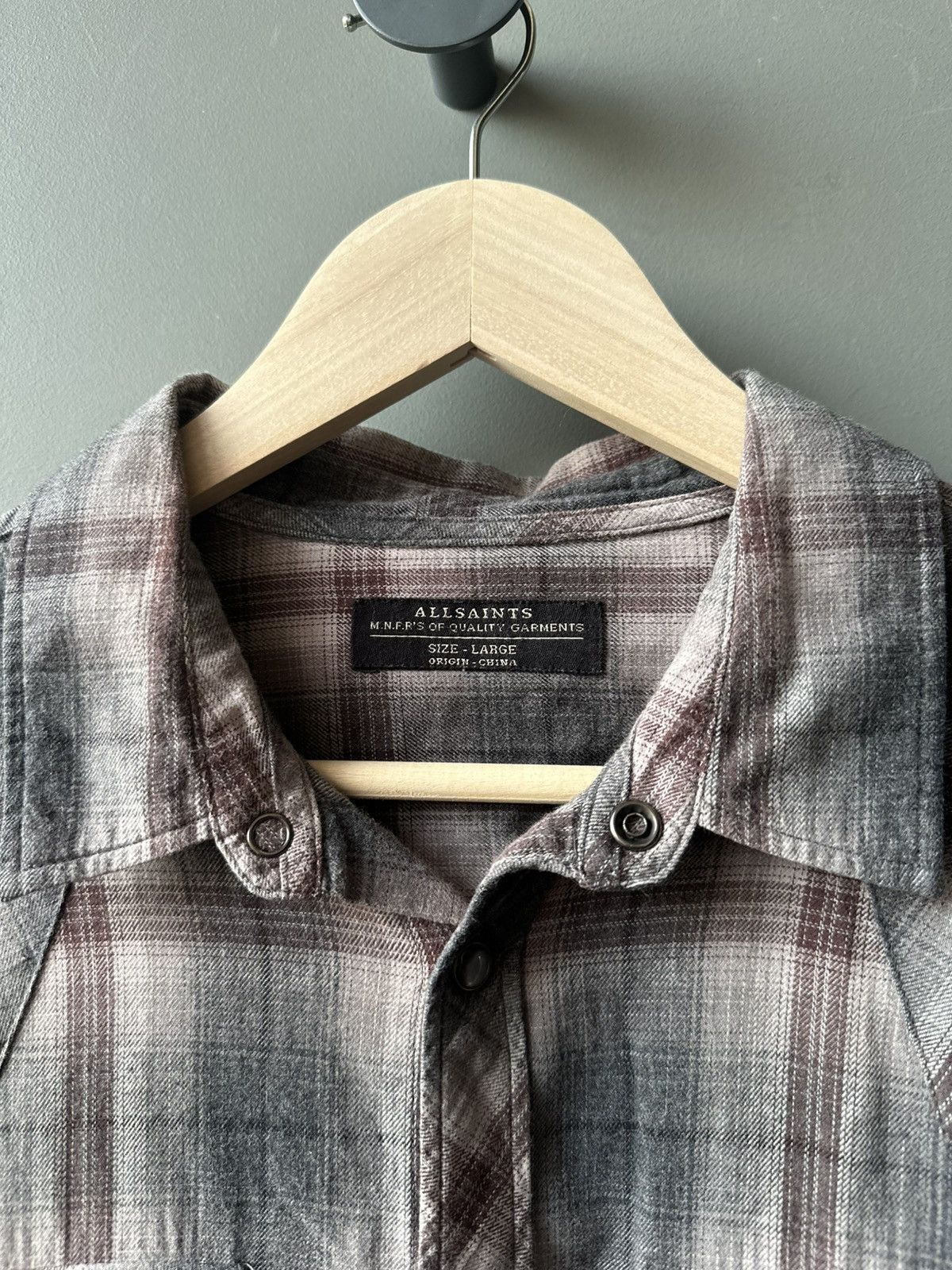 Allsaints All Saints Western Check Plateau LS Shirt Size L Size US L / EU 52-54 / 3 - 3 Thumbnail