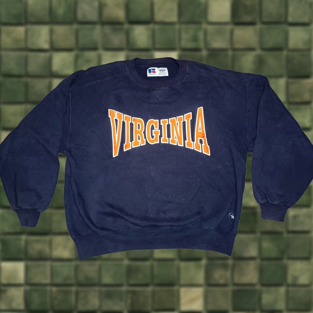 Russell Athletic VINTAGE Virginia Cavaliers Russell Athletic College Sweatshirt Men's XL 90's Blue Size US XL / EU 56 / 4 - 1 Thumbnail