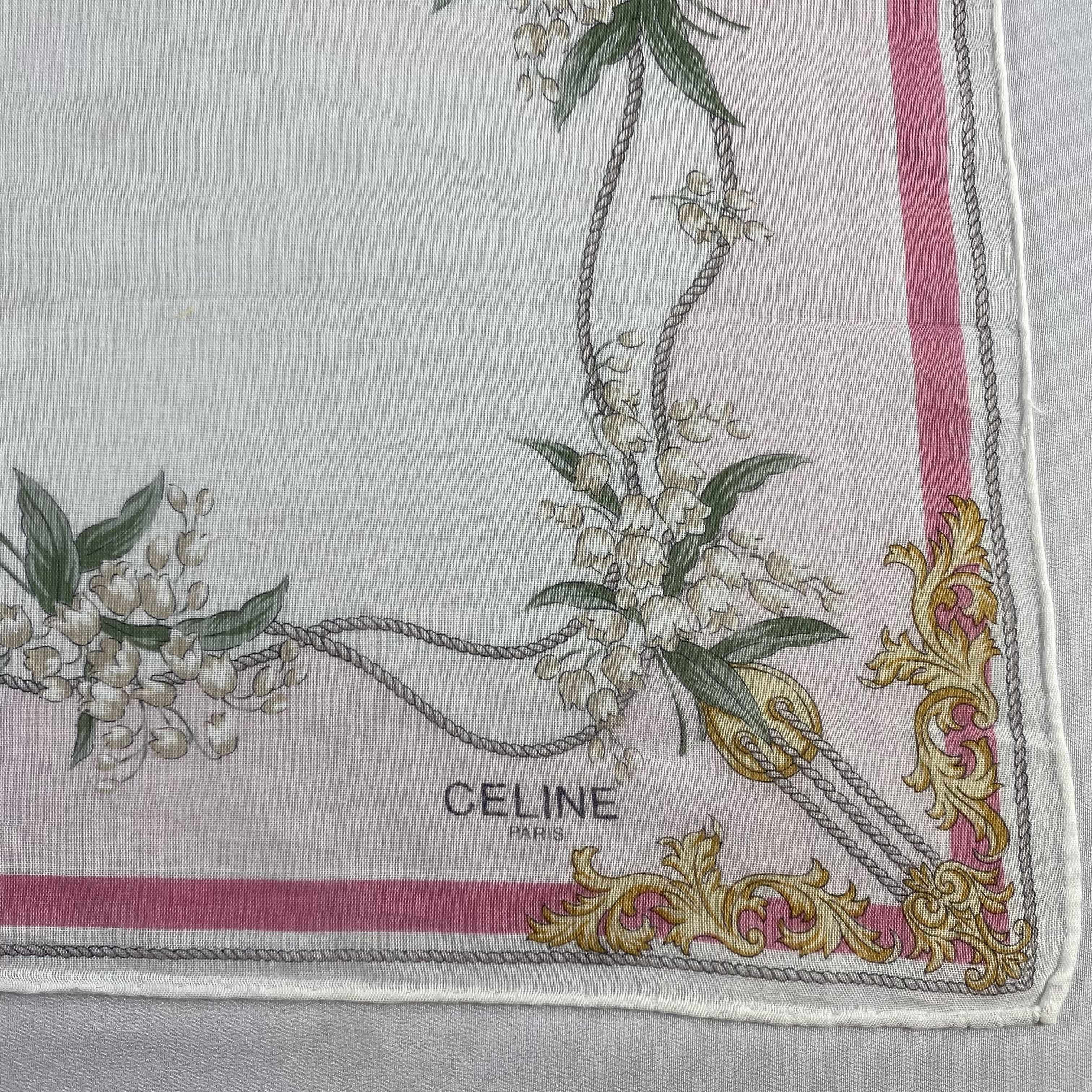 Celine × Vintage Celine Handkerchief / Neckerchief / Bandana-P1562 Size ONE SIZE - 3 Thumbnail