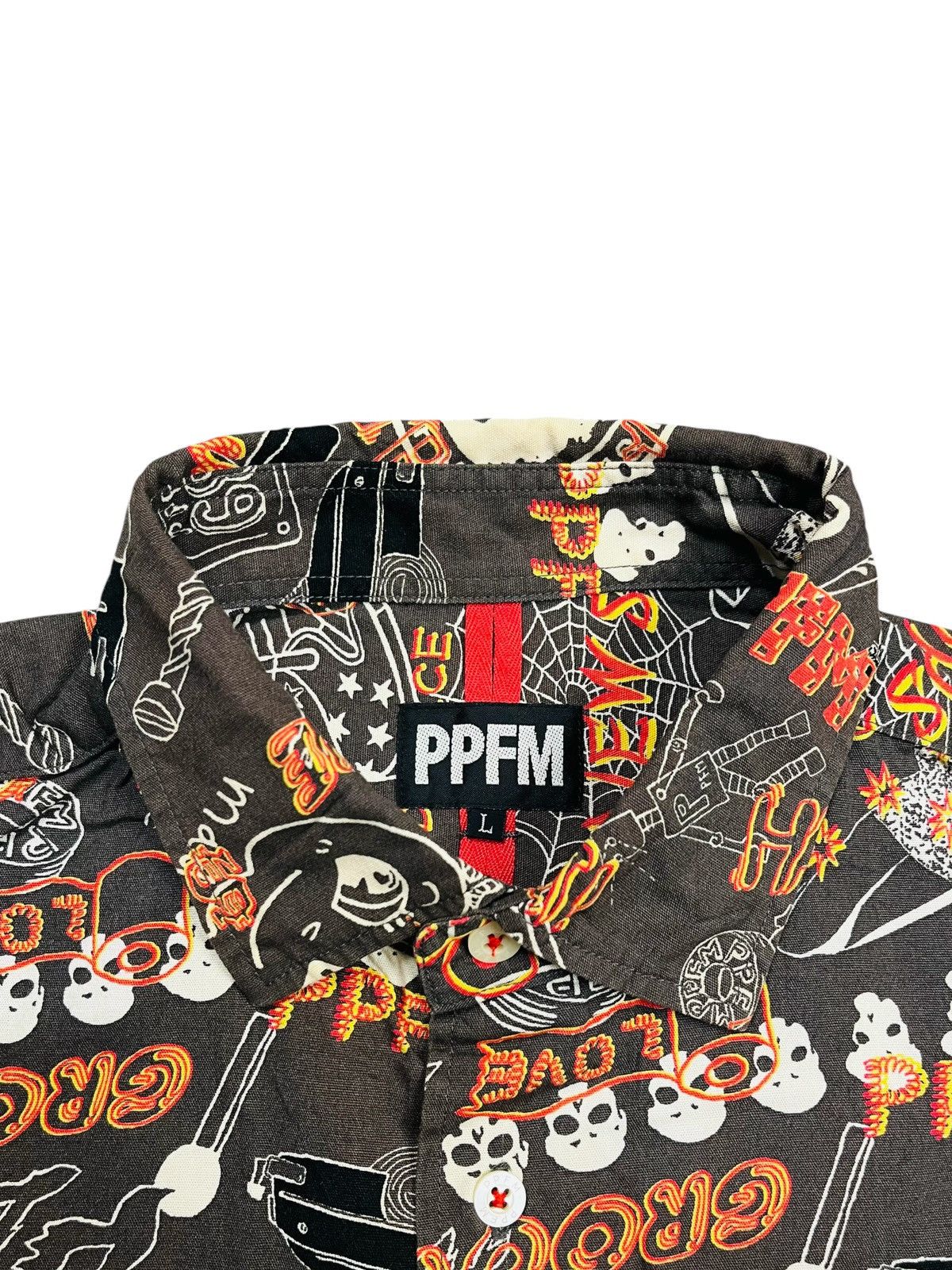 If Six Was Nine × Le Grande Bleu (L.G.B.) × PPFM 2006 PPFM - Printed Spiderweb & Skull Shirt Size US M / EU 48-50 / 2 - 4 Thumbnail