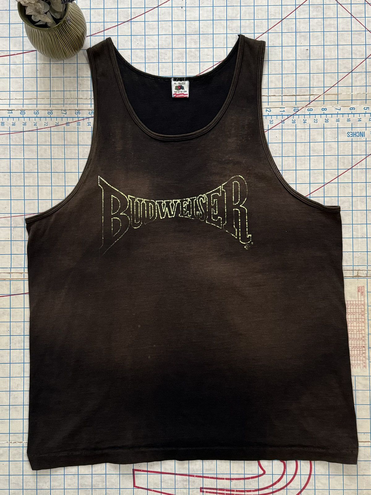 Budweiser × Vintage Vintage Faded black Budweiser Tank Top Fits XL FOTL Tag Size US XL / EU 56 / 4 - 2 Thumbnail