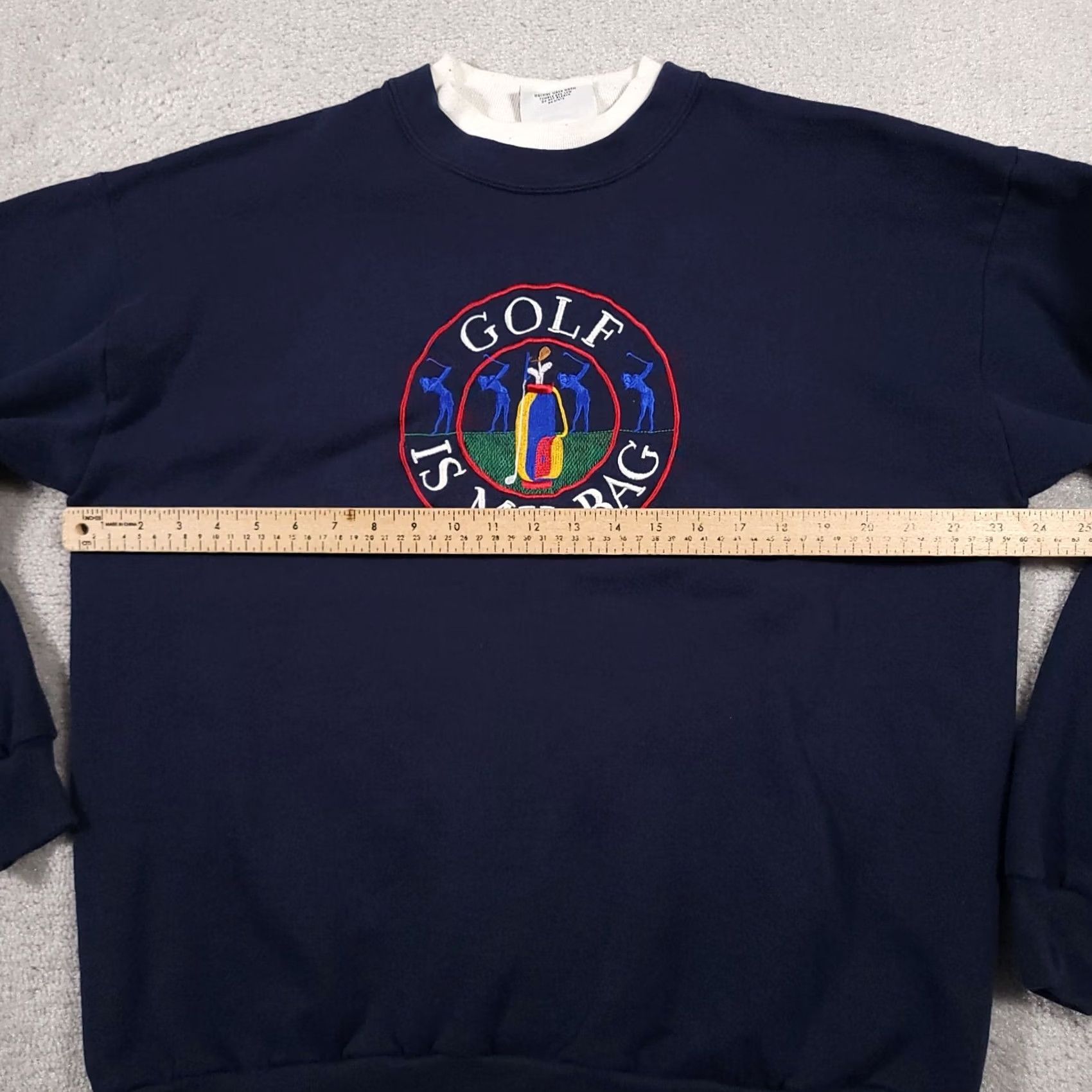 Vintage VINTAGE Cheek-O USA Made Embroidered Golf Crewneck Sweatshirt Women's XL Fleece Grandma Blue Crewneck Sweatshirt Mens Womens Size XL / US 12-14 / IT 48-50 - 6 Thumbnail