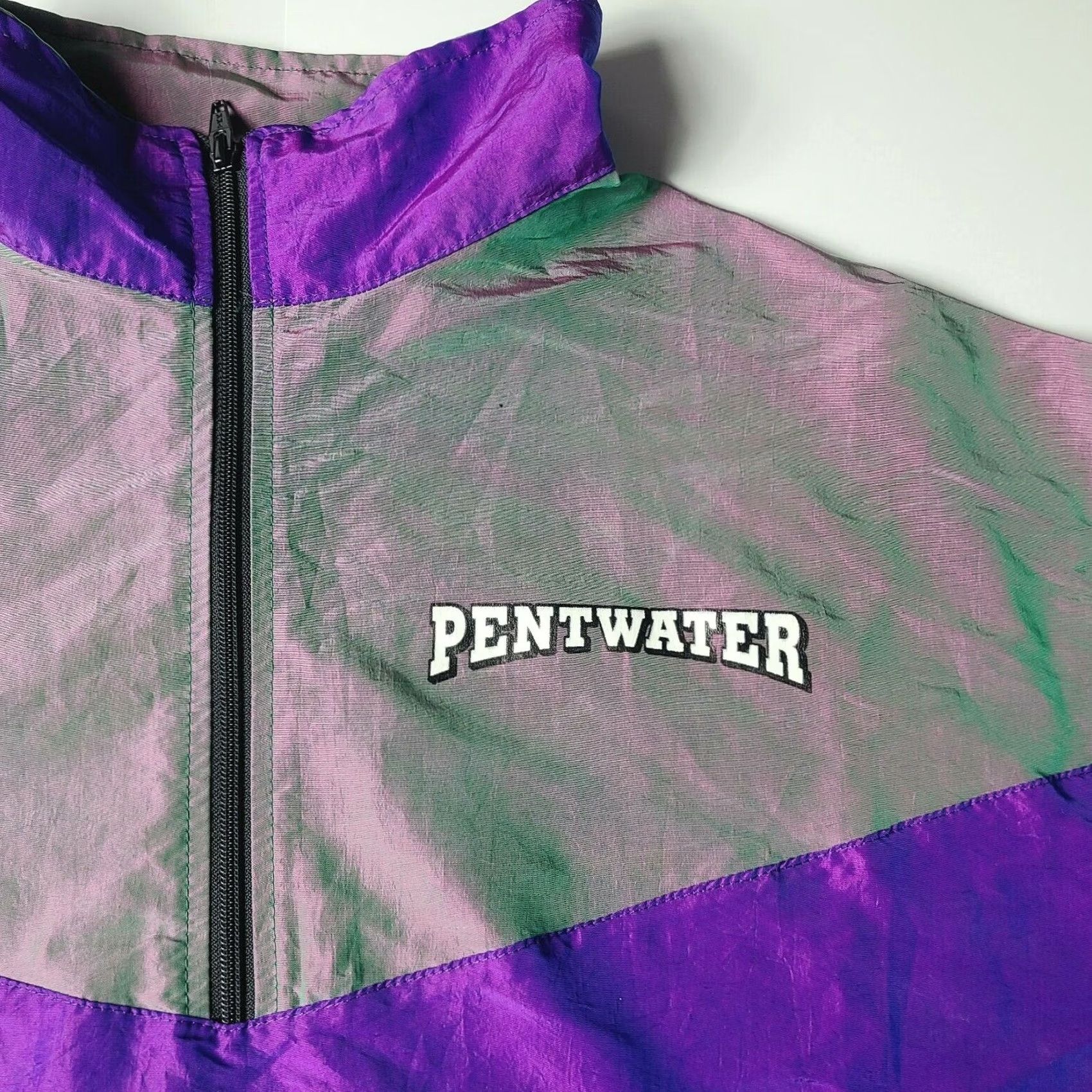 Vintage VINTAGE Ocean East Purple Iridescent Pullover Windbreaker 90s Mens L Nylon Jacket Windbreaker 90s Mens L Size US L / EU 52-54 / 3 - 5 Thumbnail