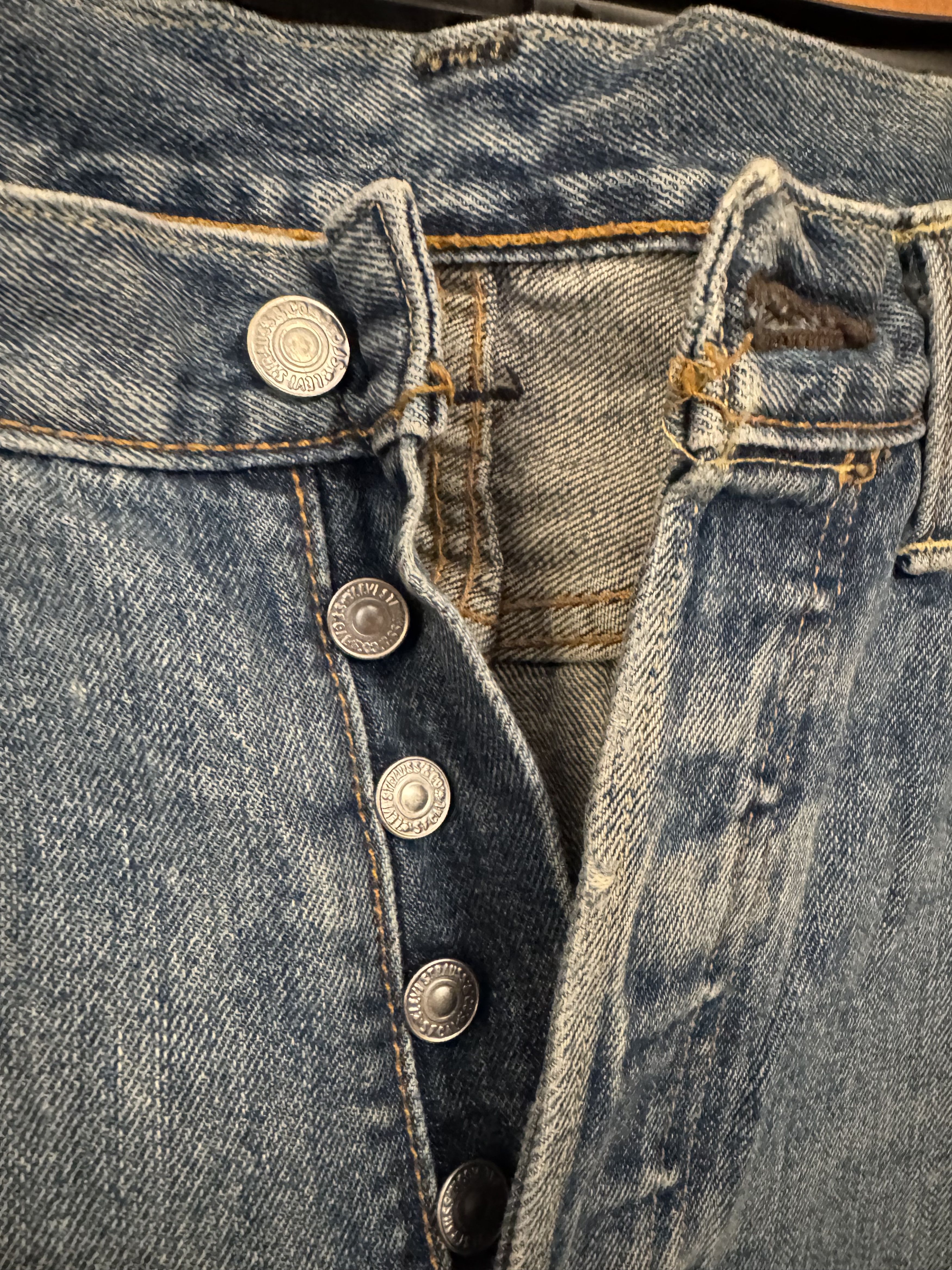Levi's Levi's 501 32x32 Lt.Blue, Button Fly Cone Denim Non-selvedge Size US 32 / EU 48 - 2 Thumbnail