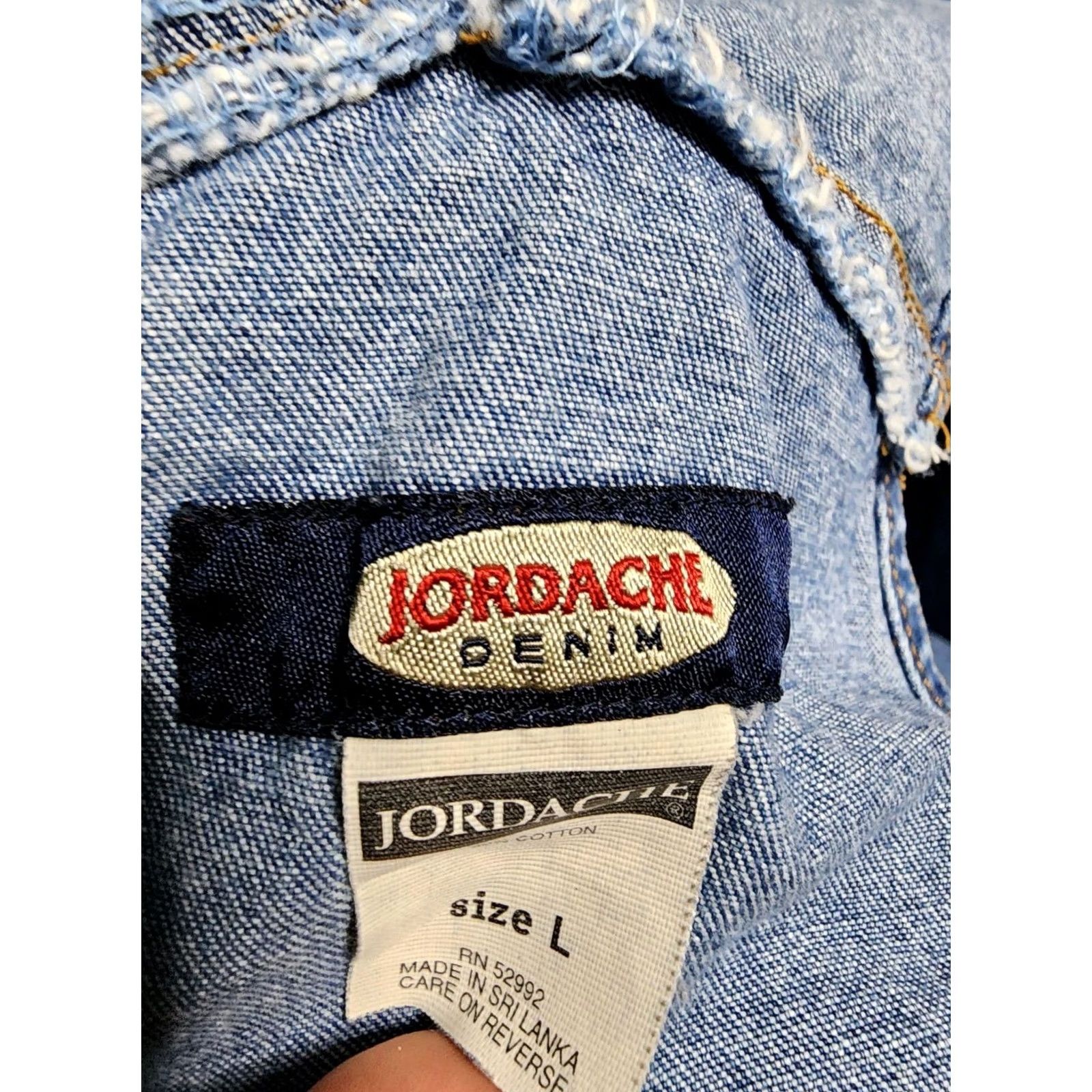 Jordache Vintage Jordache Denim Jean Overalls Work Wear Carpenter Womens L Jeans Blue 90s USA Mens Womens Boys Girls Size 36" / US 14 / IT 50 - 8 Thumbnail