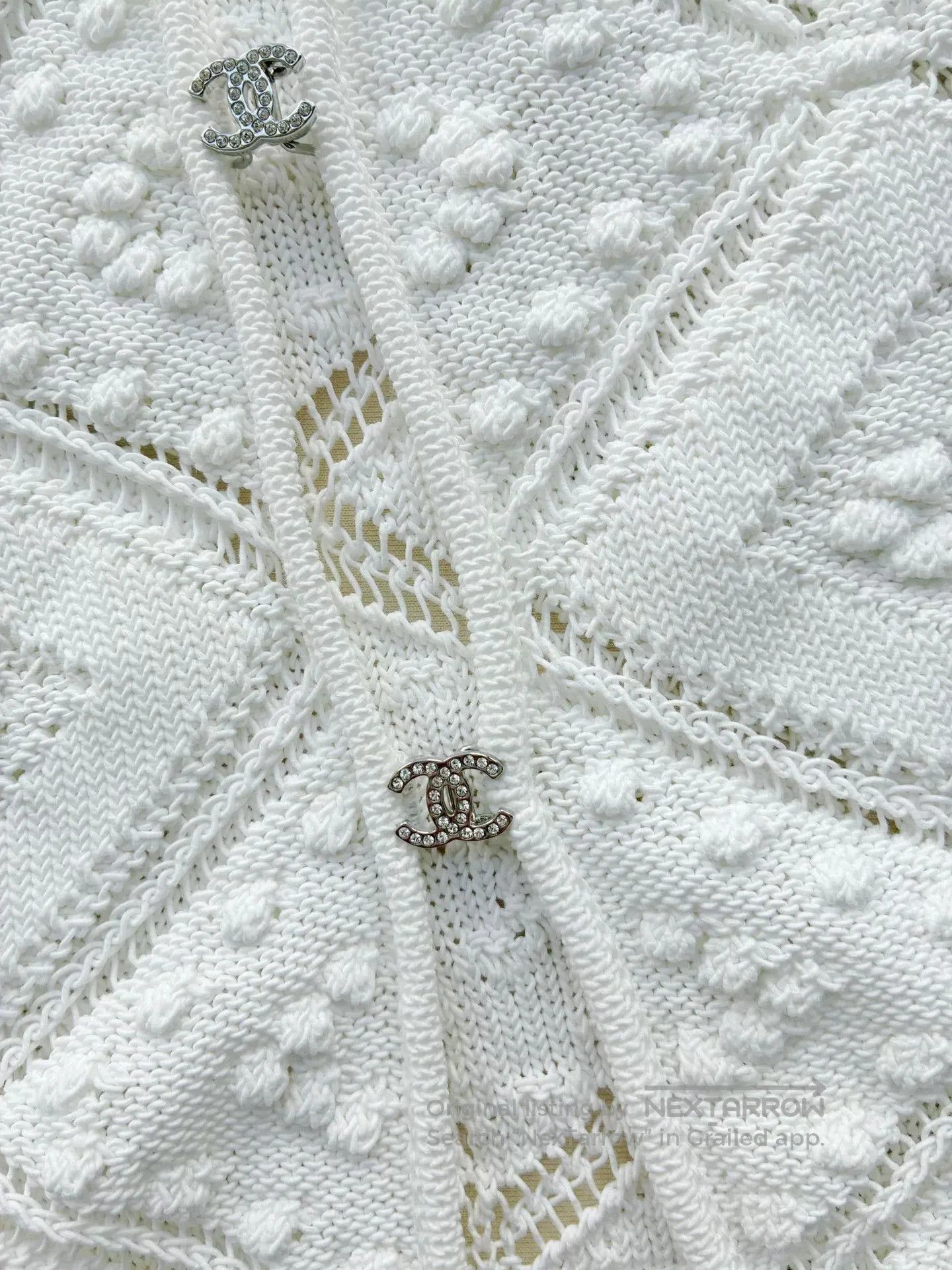 Chanel Chanel 23C White Crochet Camisole. Size XS / US 0-2 / IT 36-38 - 6 Thumbnail