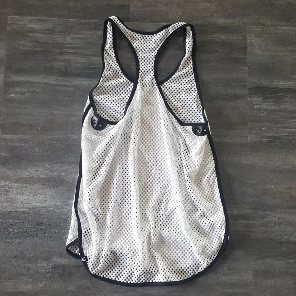 Fabletics White Black Fabletics Tristan Mesh Tank Size S / US 4 / IT 40 - 2 Thumbnail