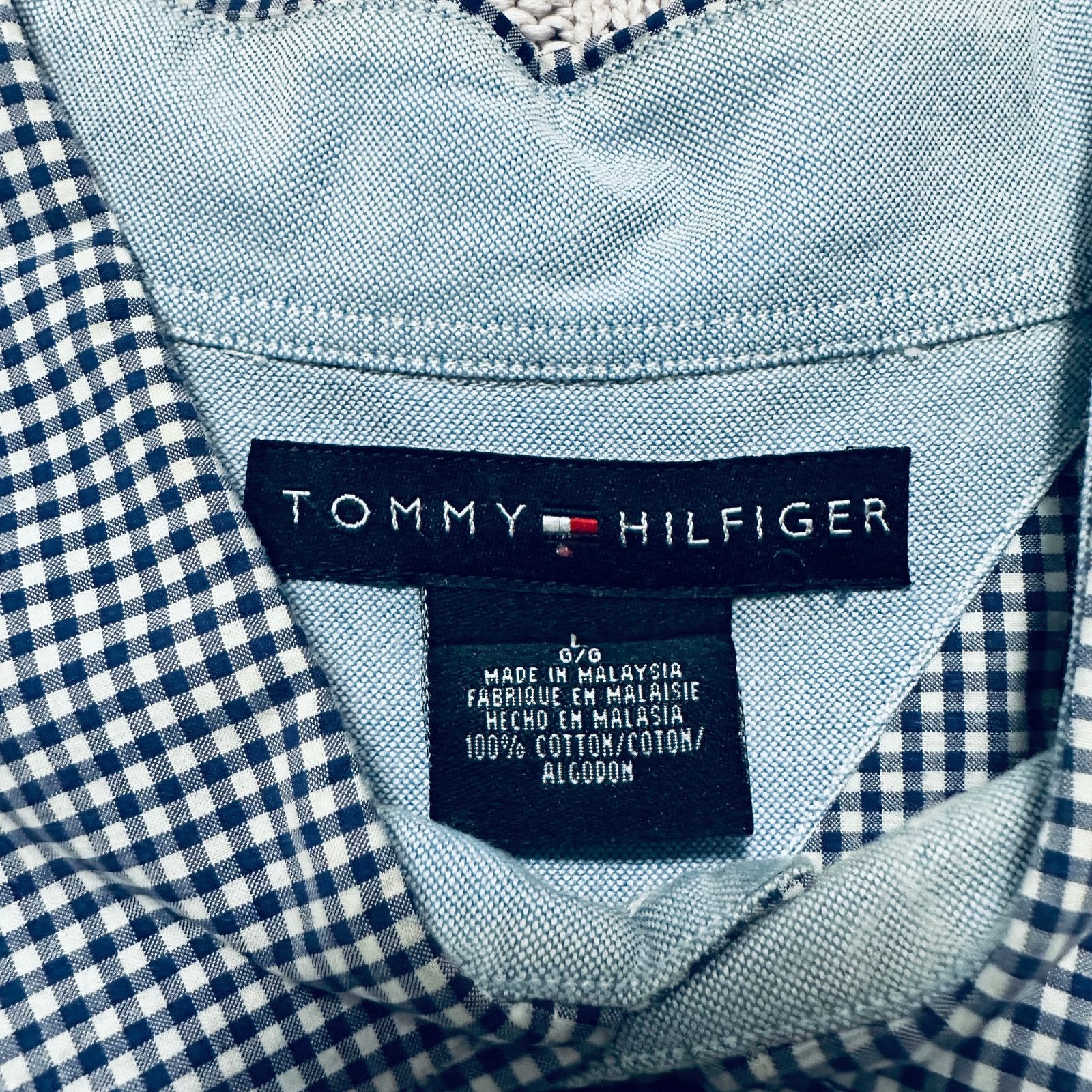 Tommy Hilfiger Tommy Hilfiger blue gingham short sleeve button down Size US L / EU 52-54 / 3 - 5 Thumbnail