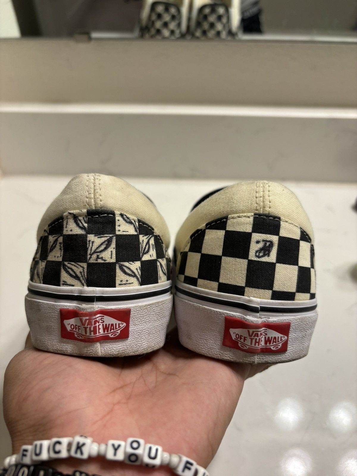 Vans Vans slip on checkered 99 eyes custom Size US 8.5 / EU 41-42 - 4 Thumbnail