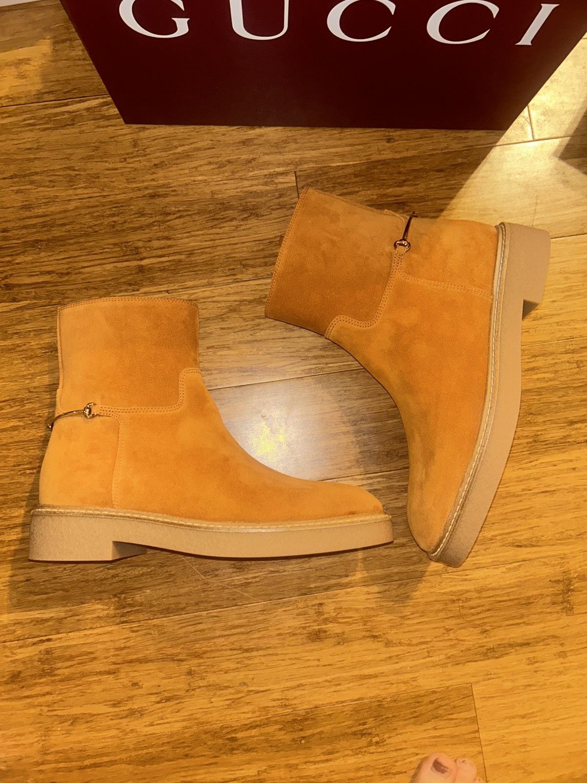 Gucci Gucci Horsebit Edith Ankle Boots Suede size 40 811378 Size US 10 / IT 40 - 9 Thumbnail