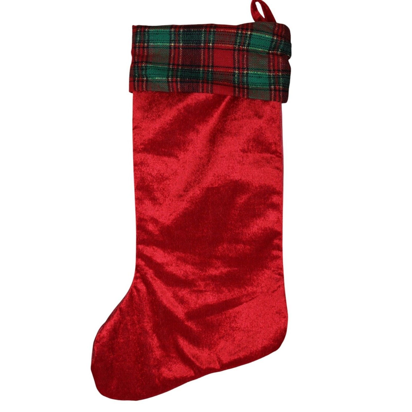 Other Christmas Stocking • Yorkshire Terrier • Tartan Plaid Top Size ONE SIZE - 3 Thumbnail