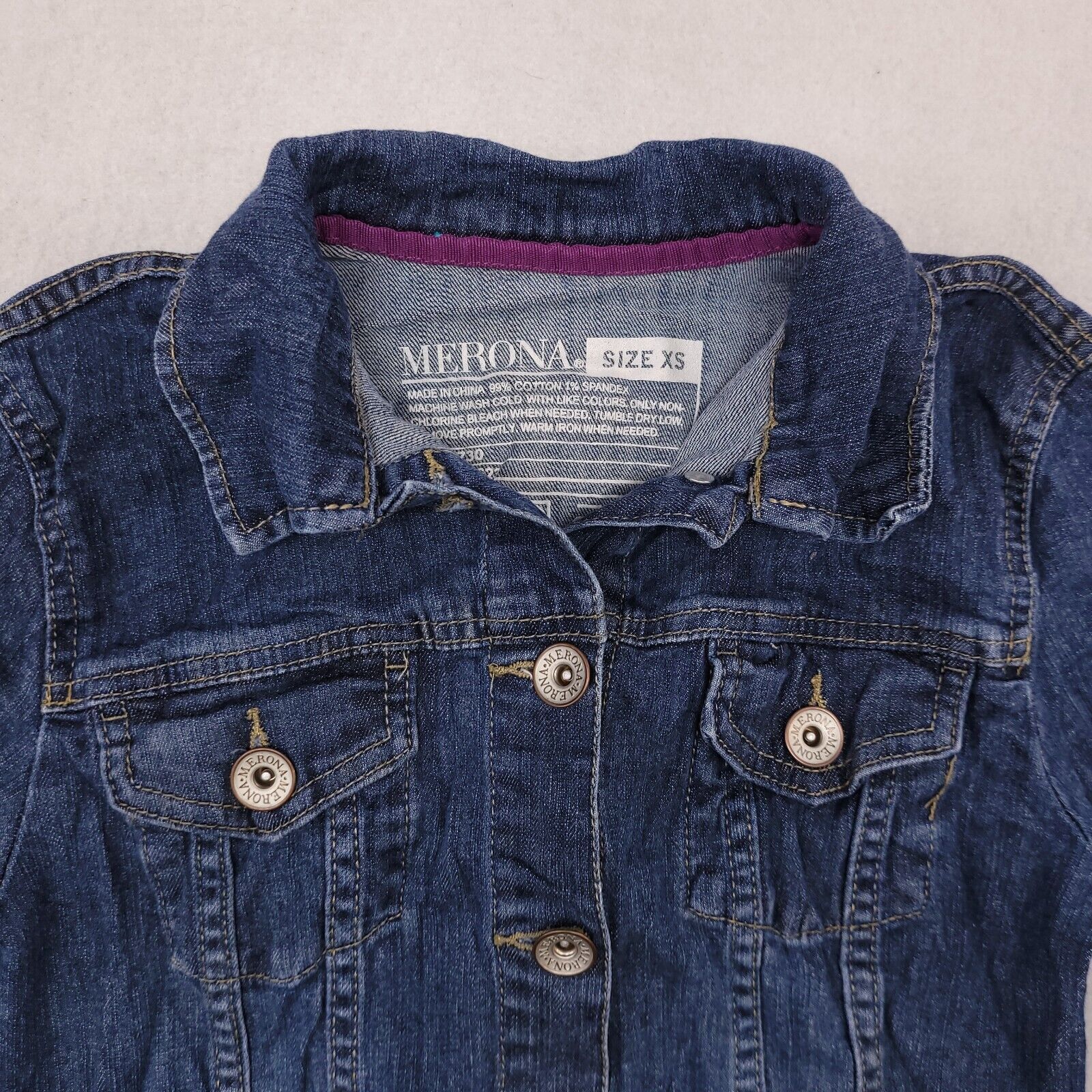 Merona Merona Casual Button Up Denim Jean Jacket Women Size XS Blue Grailed